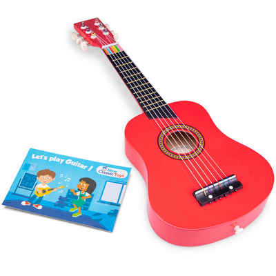 New Classic Toys® Spielzeug-Musikinstrument Gitarre de Luxe - rot Kindergitarre Kinder-Instrument Musikspielzeug