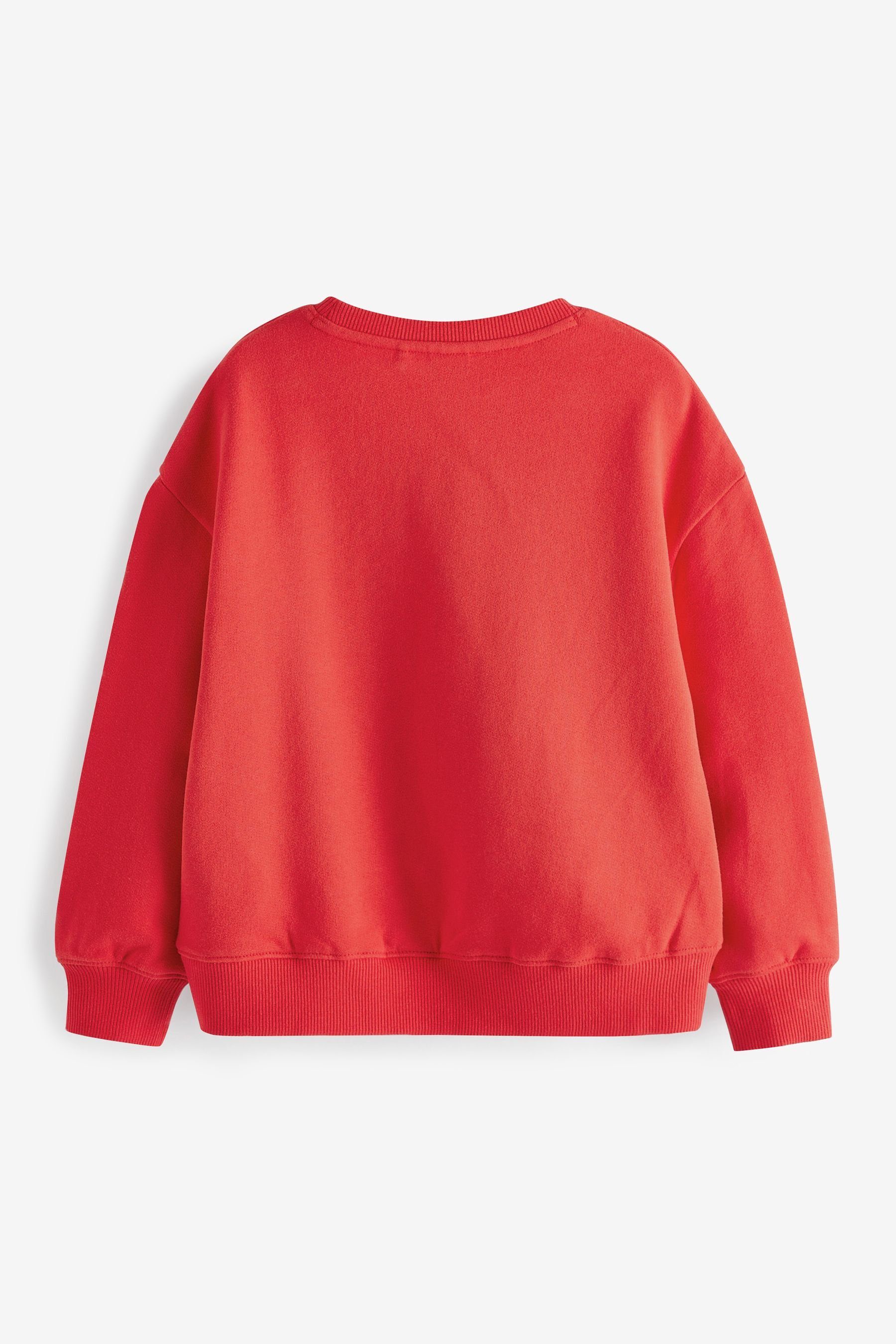 Next Sweatshirt Weihnachtspullover mit Rundhalsausschnitt SANTA RED (1-tlg)