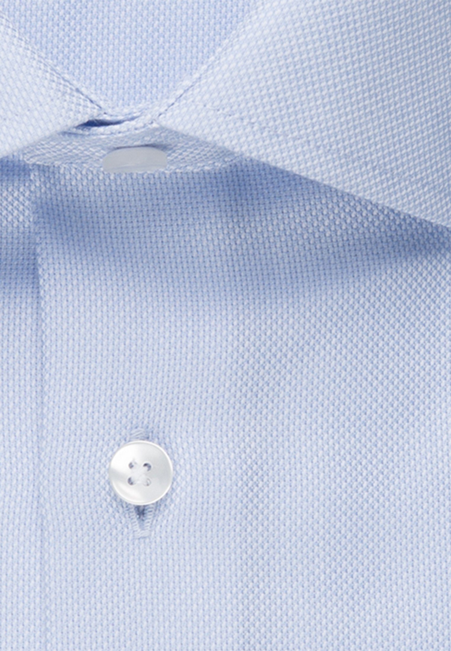 seidensticker Businesshemd Kentkragen Shaped Shaped Hellblau Uni Langarm