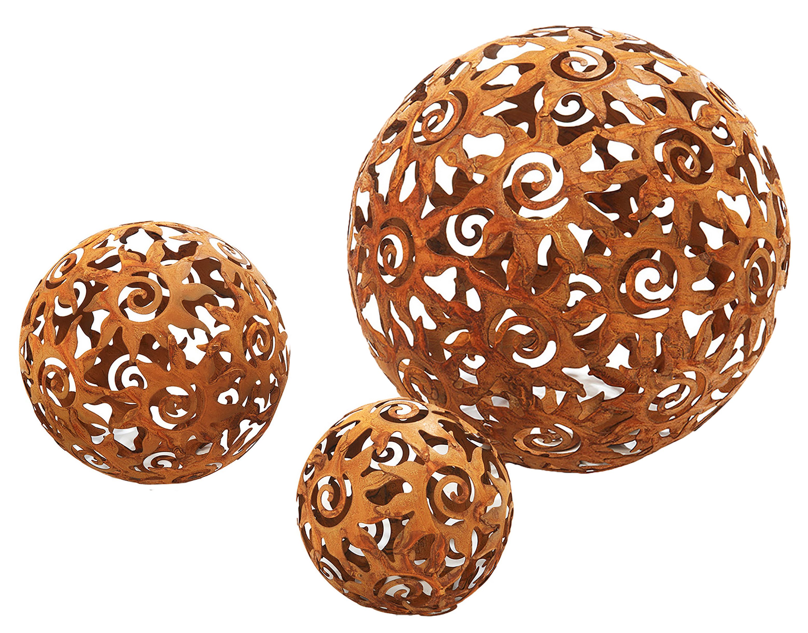 Kobolo Gartenfigur Gartenkugel CLEO Rostoptik - günstig online kaufen