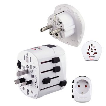 Hama SKROSS Reise-Stecker Strom-Adapter Welt-Reise Reiseadapter, 150 Länder