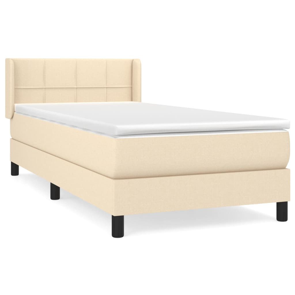 vidaXL Bett Boxspringbett mit Matratze Creme günstig online kaufen