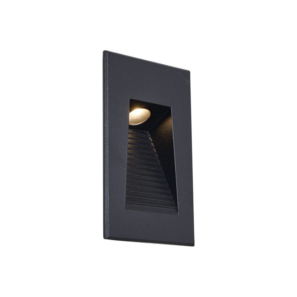 Qazqa LED Einbaustrahler Trem, LED fest integriert, Extra-Warmweiß, QAZQA Außen Einbau­leuchte, integrated, Schwarz, Aluminium, Modern