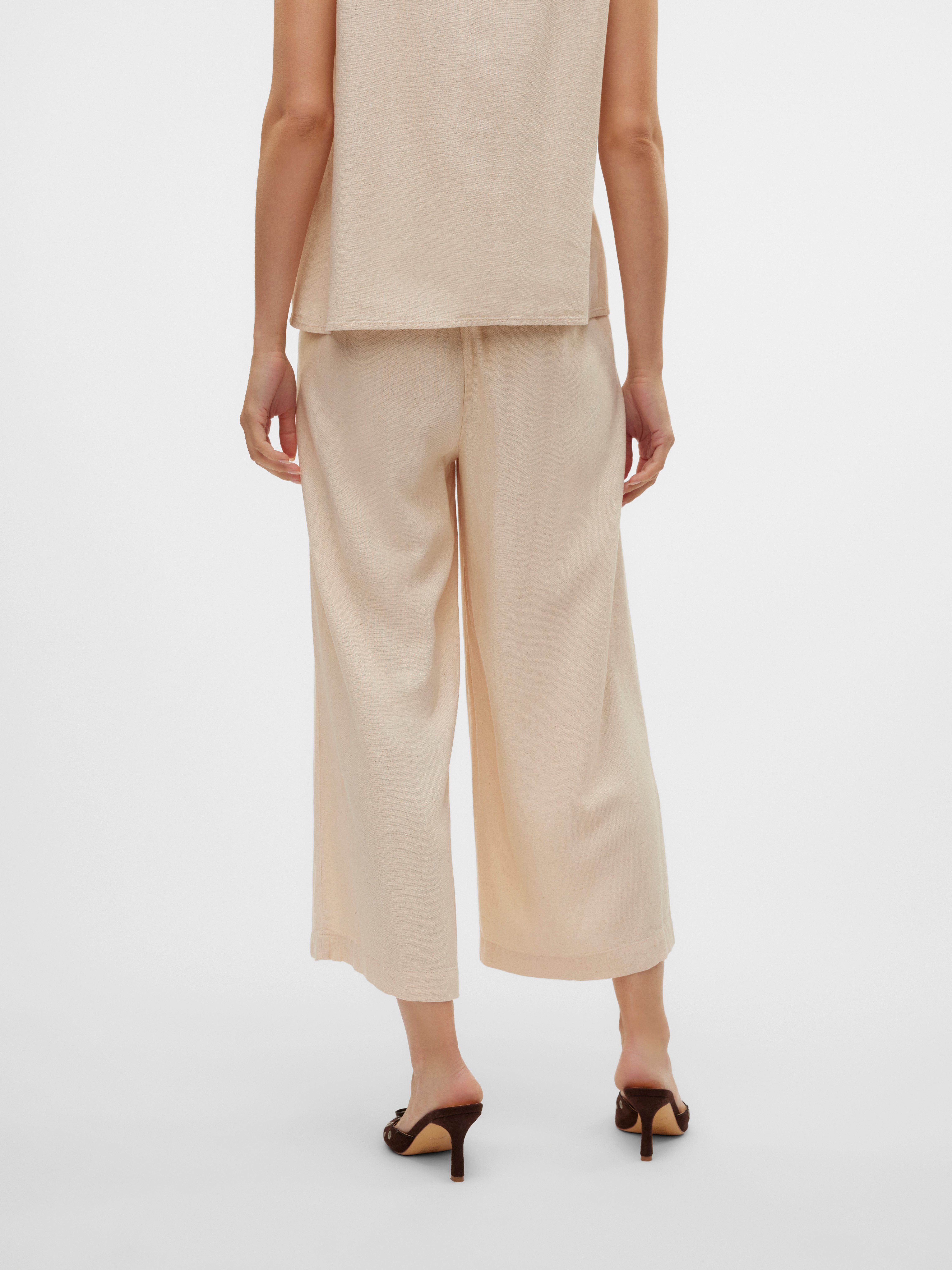 Vero Moda Culotte VMMYMILO H/W CULOTTE PANT WVN GA mit Leinen günstig online kaufen