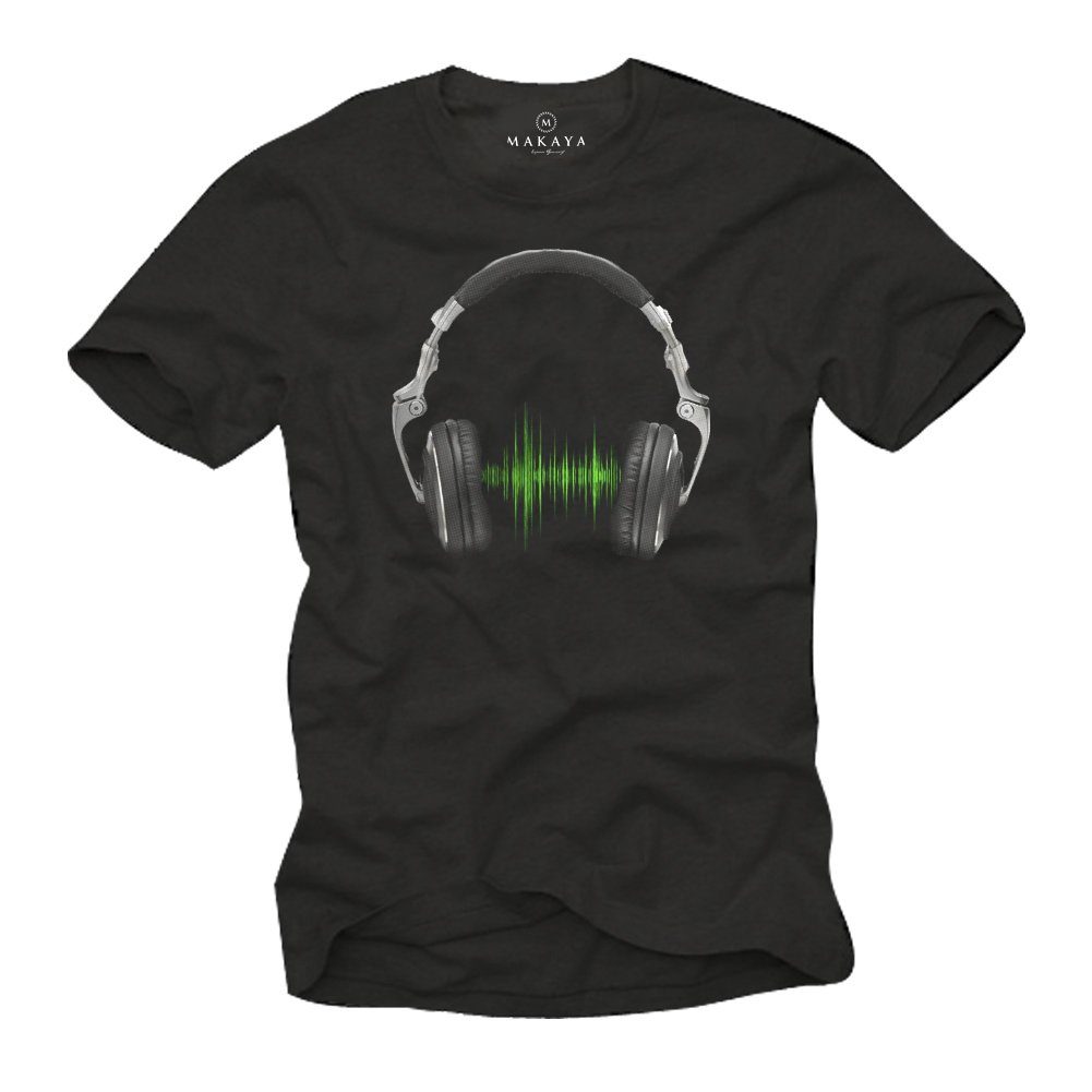 MAKAYA Print-Shirt Herren Musik T-Shirt Hip günstig online kaufen