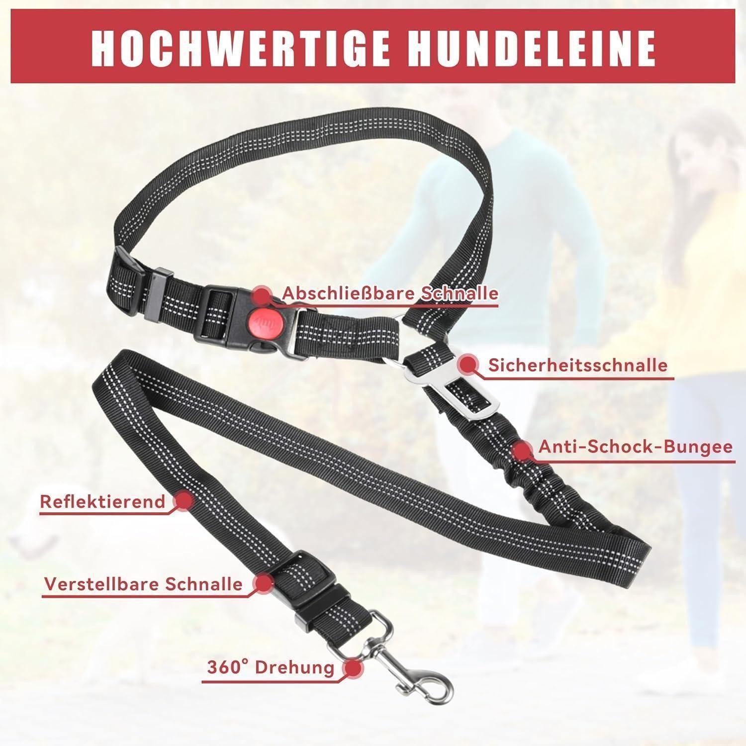 LuxusKollektion Autohundegeschirr Hunde Sicherheitsgurt Anschnallgurt Schwarz mit Universelle Schnalle