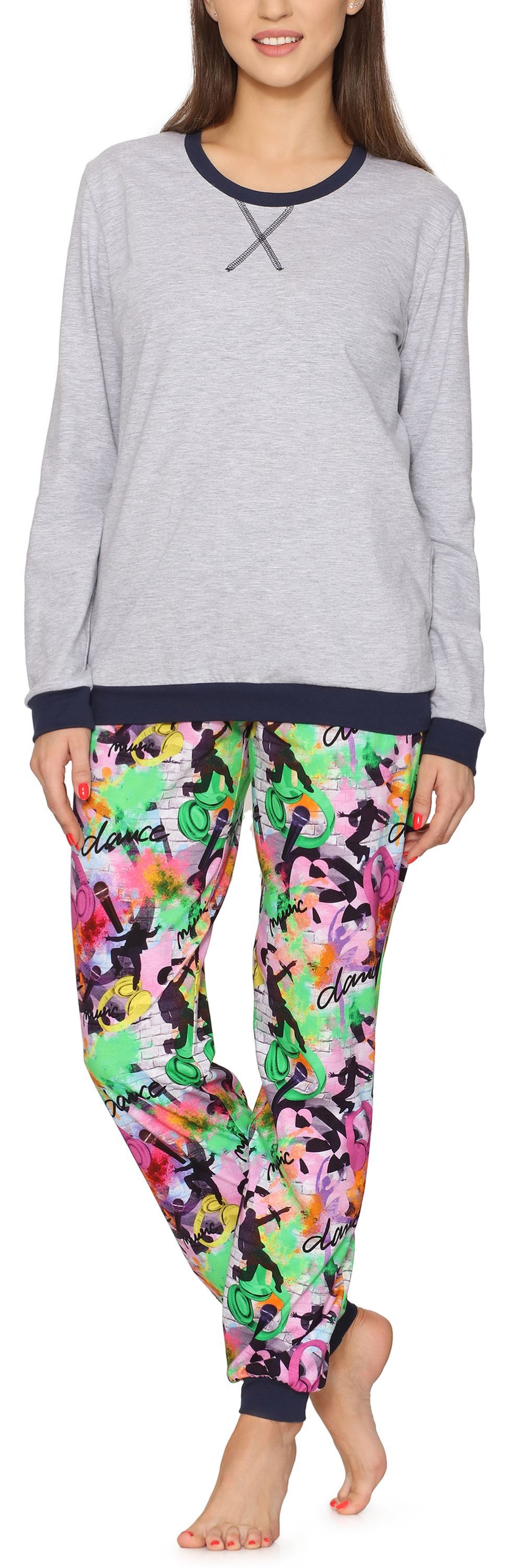 Merry Style Schlafanzug Damen Pyjama MS10-168 aus Baumwolle