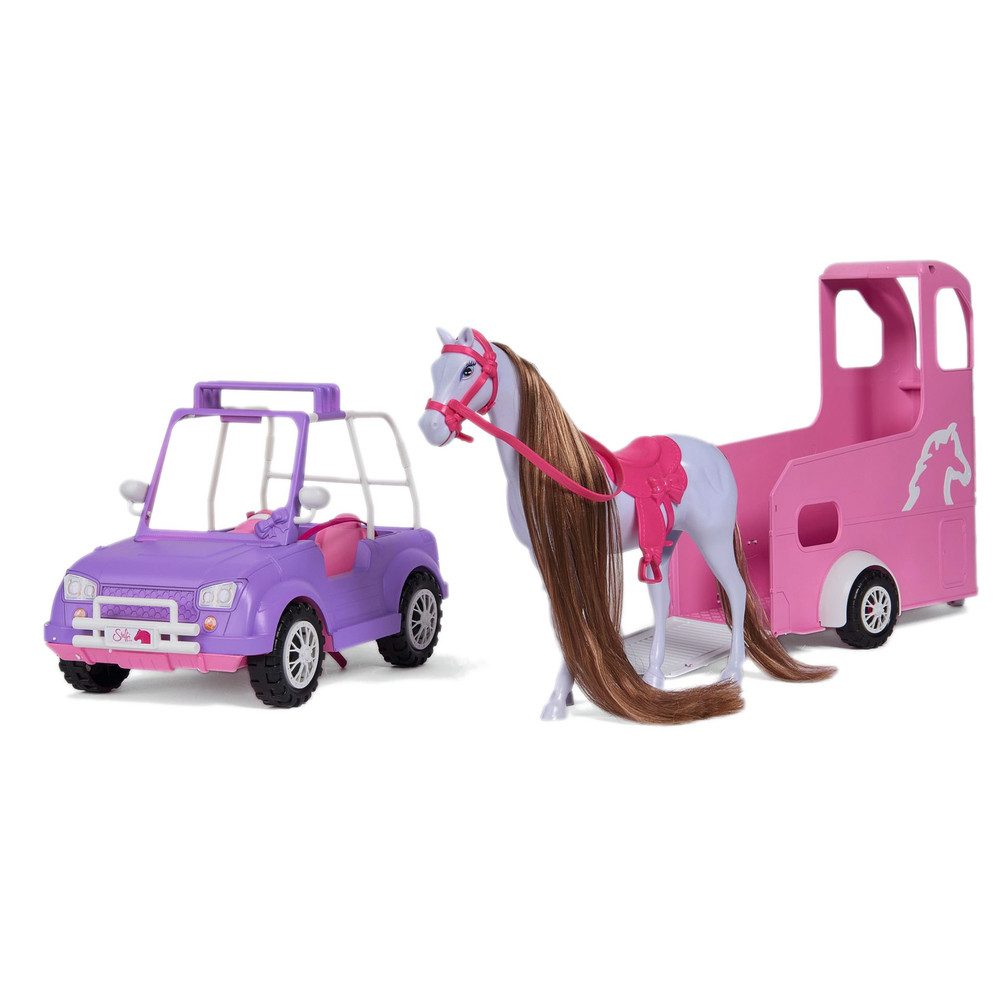 SIMBA Babypuppe Steffi Love - Horse Trailer - Pferdeanhänger