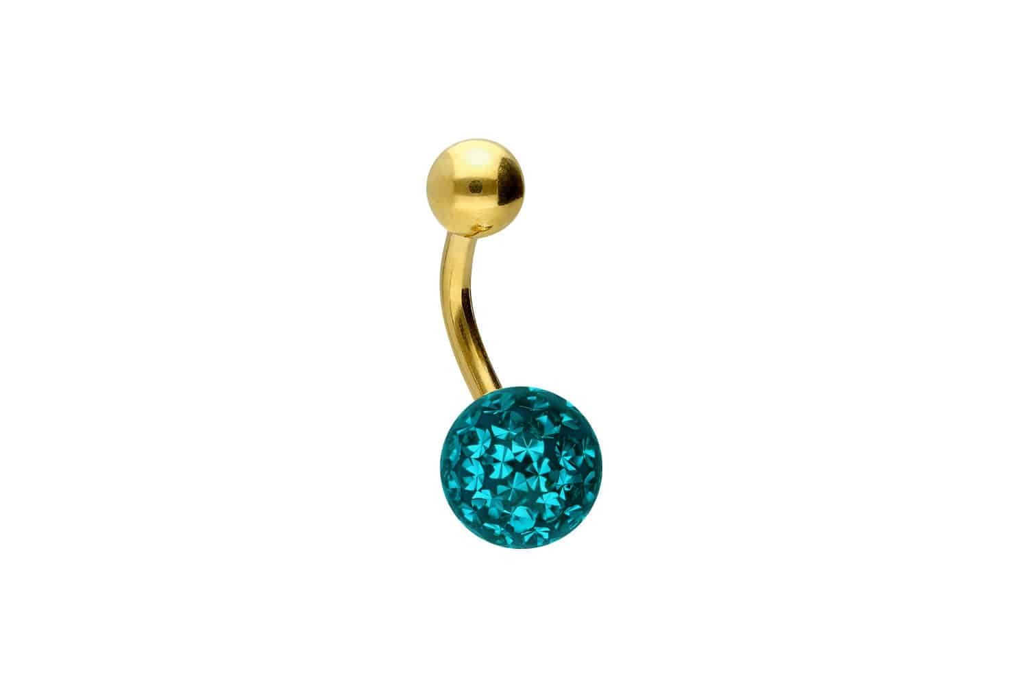 PIERCINGLINE Bauchnabelpiercing Titan Bananabell EPOXY- + TITAN-KUGEL (Bananabells, 1-tlg)