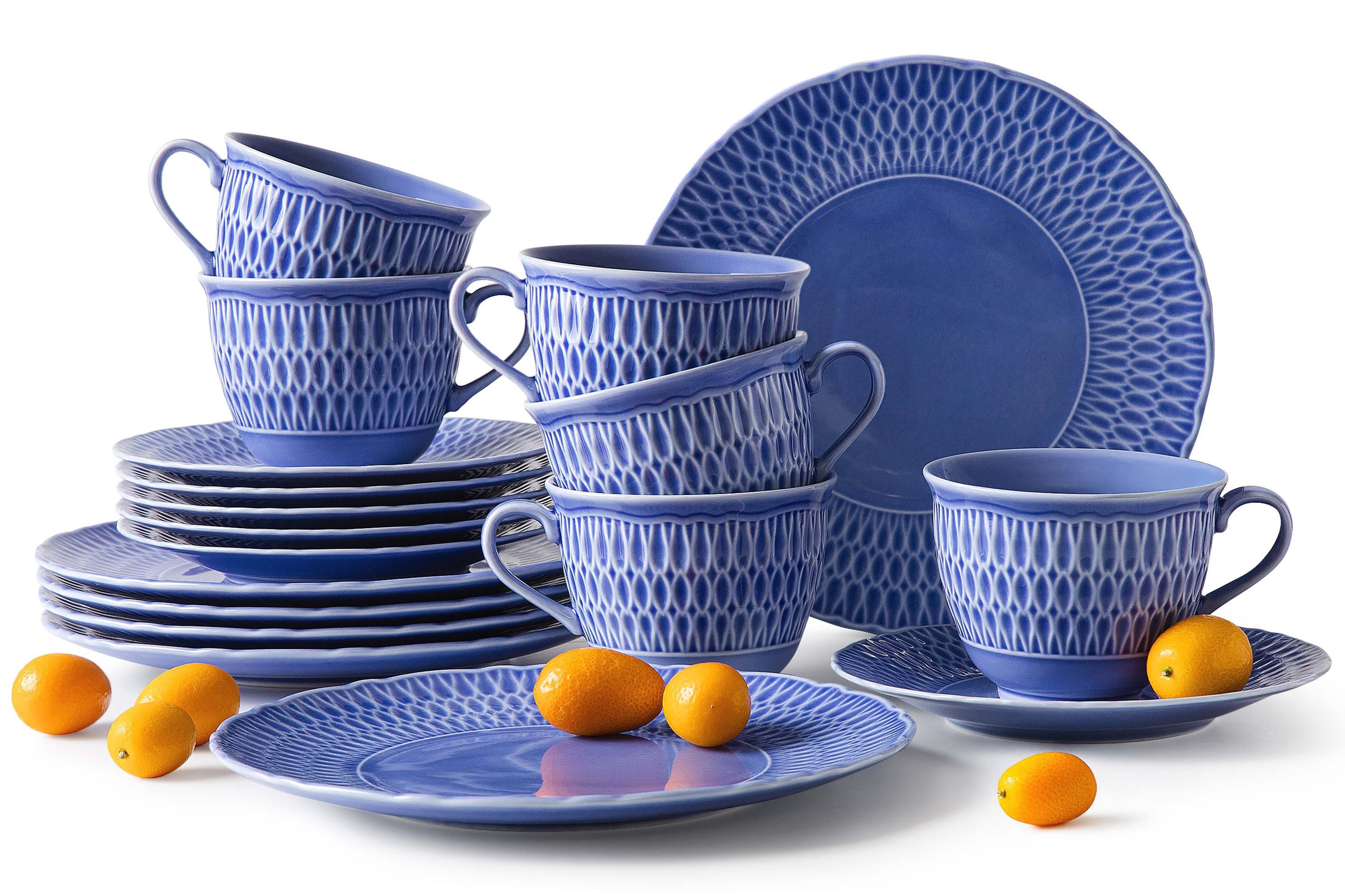 KONSIMO® Kaffeeservice CMIELOW SOFIA Kombiservice, Hochwertiges Premium-Hartporzellan (18-tlg), 6 Personen, Porzellan, spülmaschinengeeignet, mikrowellengeeignet, mit eleganten Verzierungen