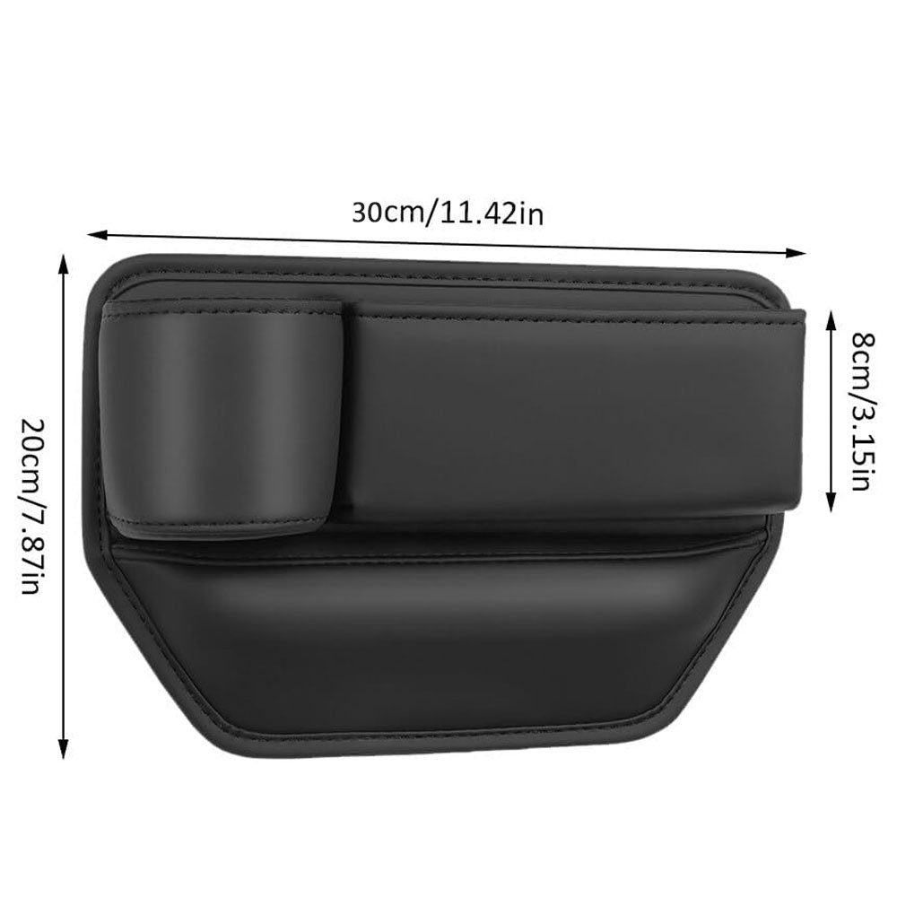 JOYOLEDER Aufbewahrungsbox Ordnungsboxen Sortimentskasten Autositz Gap Organizer, PU (Universal (1 St) Schwarz)
