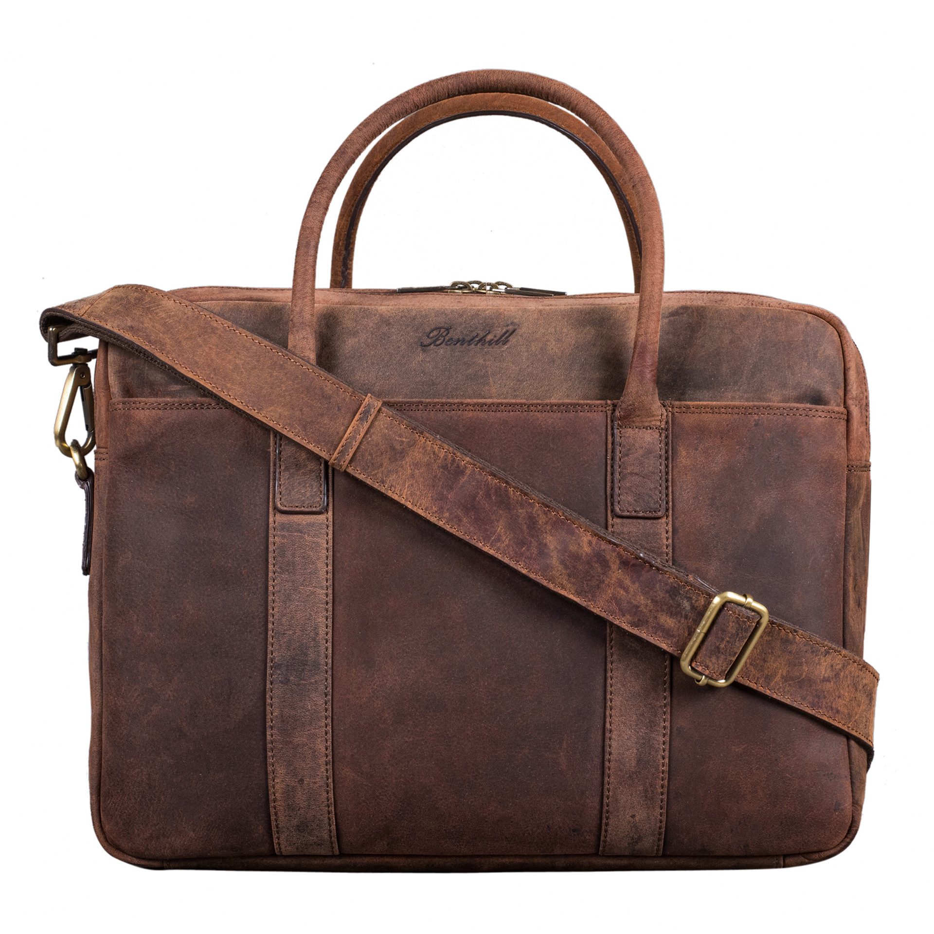 Benthill Aktentasche Echt Leder Notebooktasche Herren Laptoptasche Vintage günstig online kaufen