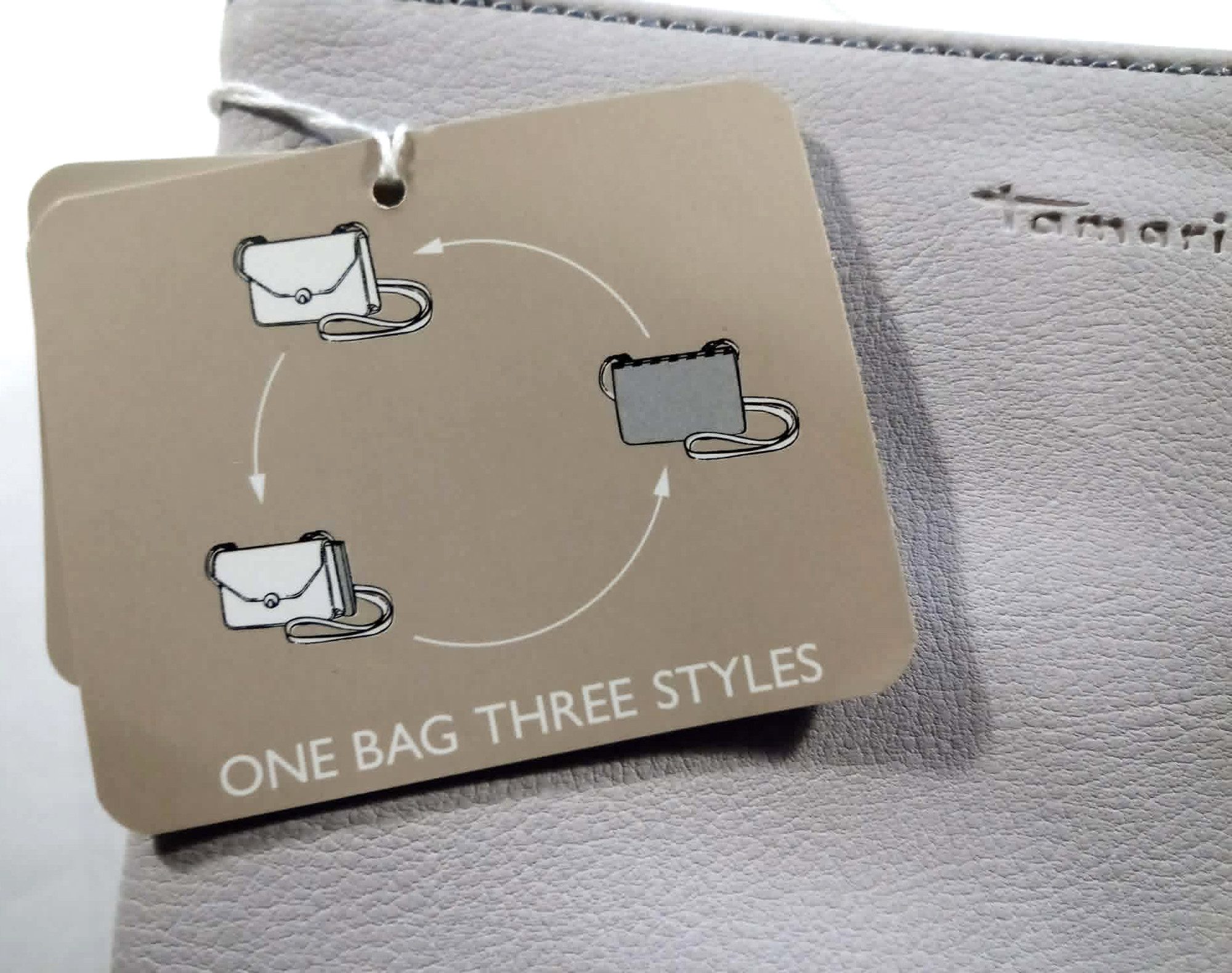 Tamaris Umhängetasche Justine, Damen Handtasche Double Clutch Bag 3in1 Umhängetasche