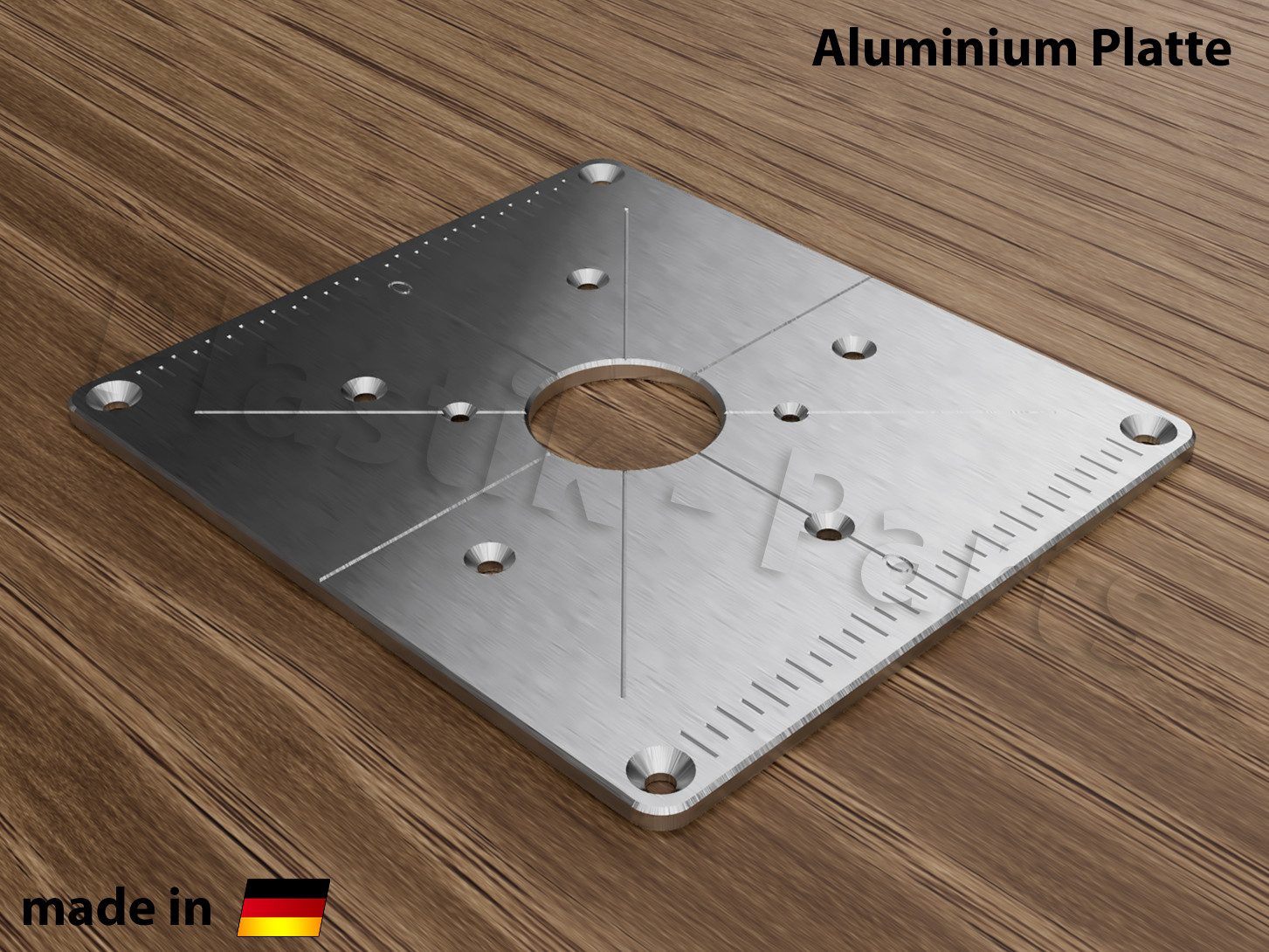 Fräser-Set ALU Befestigungsplatte Einlegeplatte für Bosch GOF 1250 CE Oberfräse