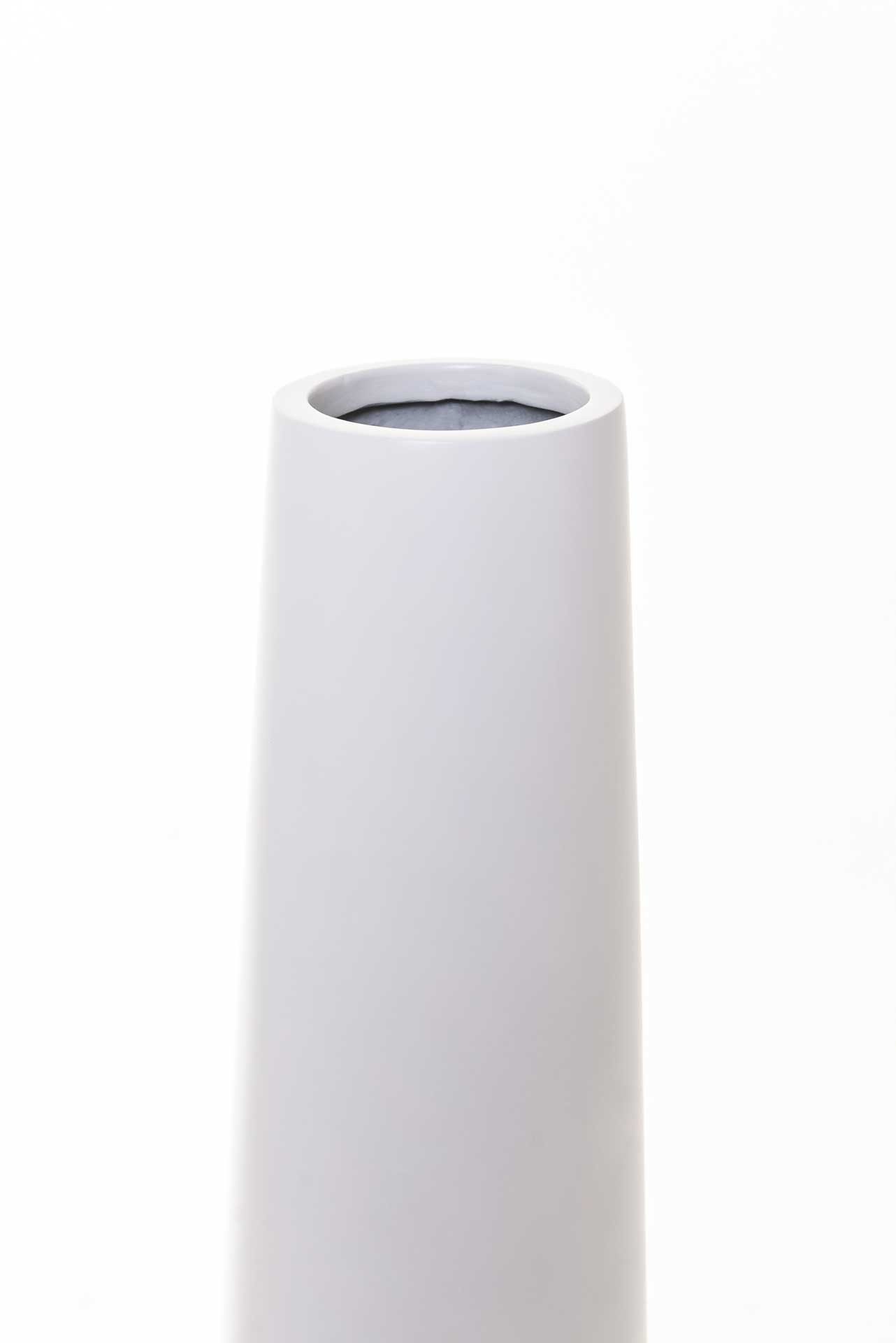 VIVANNO Bodenvase Bodenvase Standvase Fiberglas Weiß Matt ISONDRA - 9x100 c günstig online kaufen