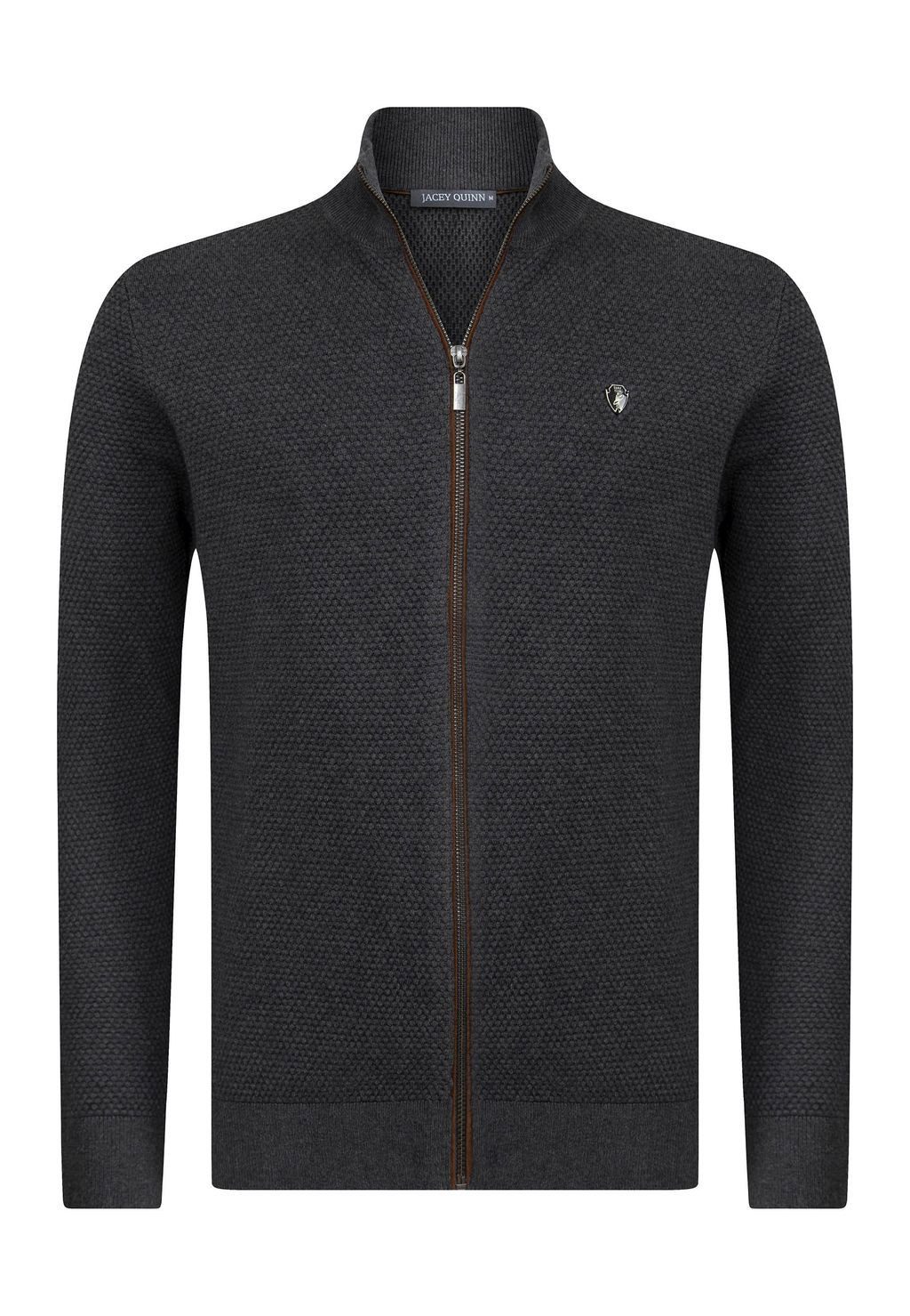 Jacey Quinn Cardigan Honeycomb Braid Zipper günstig online kaufen