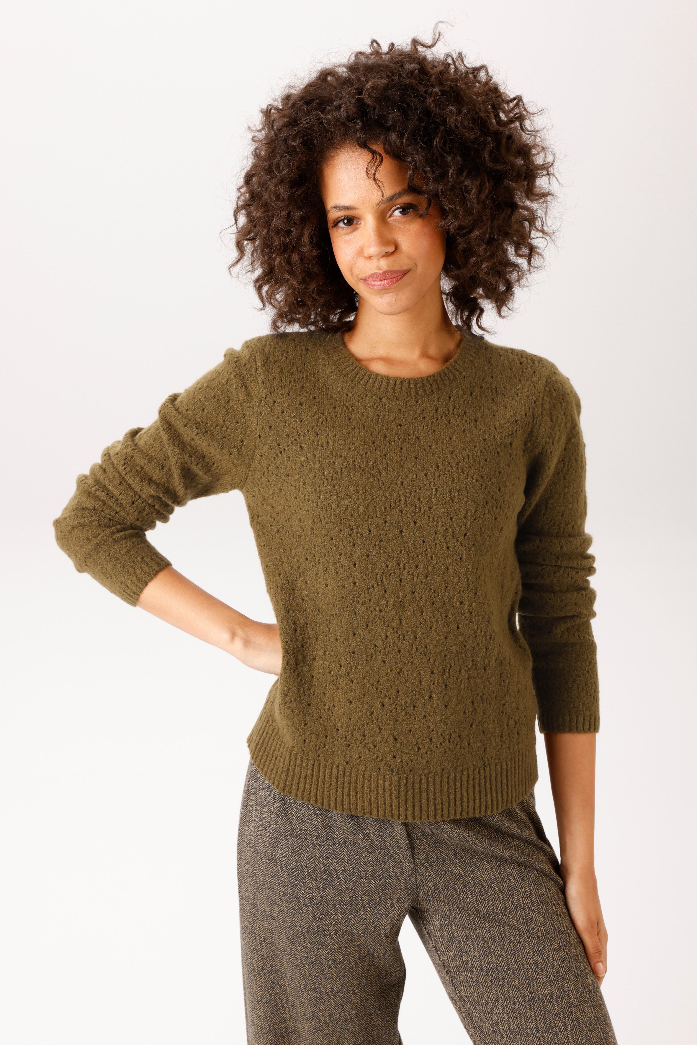 Aniston CASUAL Strickpullover im Ajour-Muster und kleinen, eingestrickten Quadraten- NEUE KOLLEKTION. € 29,99, (€ 29,99 pro 1 Stk).