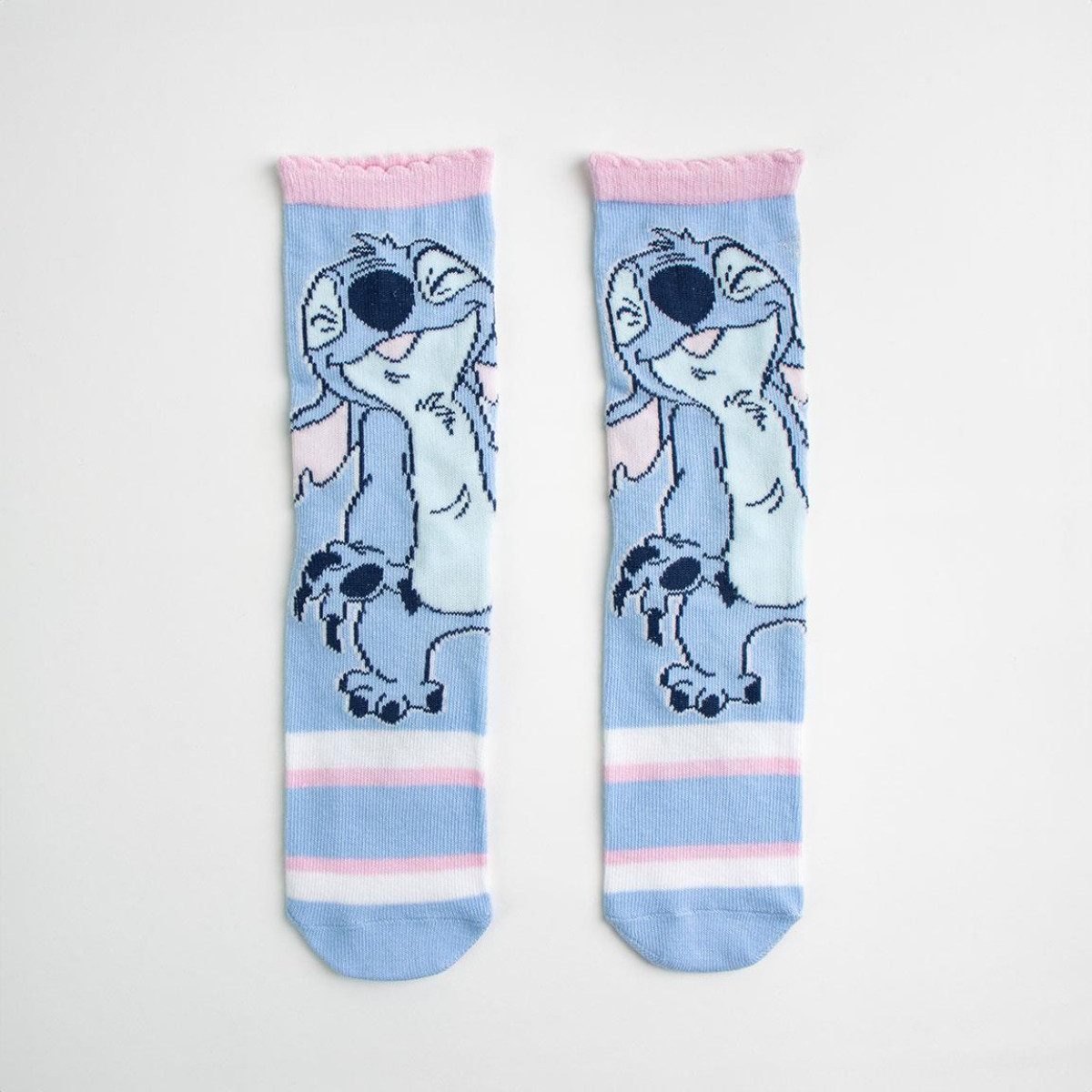 Cerda Langsocken Stitch Motiv-Socken – 3 Paar weiche Baumwollsocken für Unisex