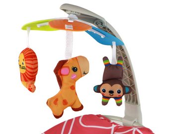 LEAN Toys Lernspielzeug Schaukelstuhl 2in1 Wippe Geräusche Vibrationen Giraffe Karussell