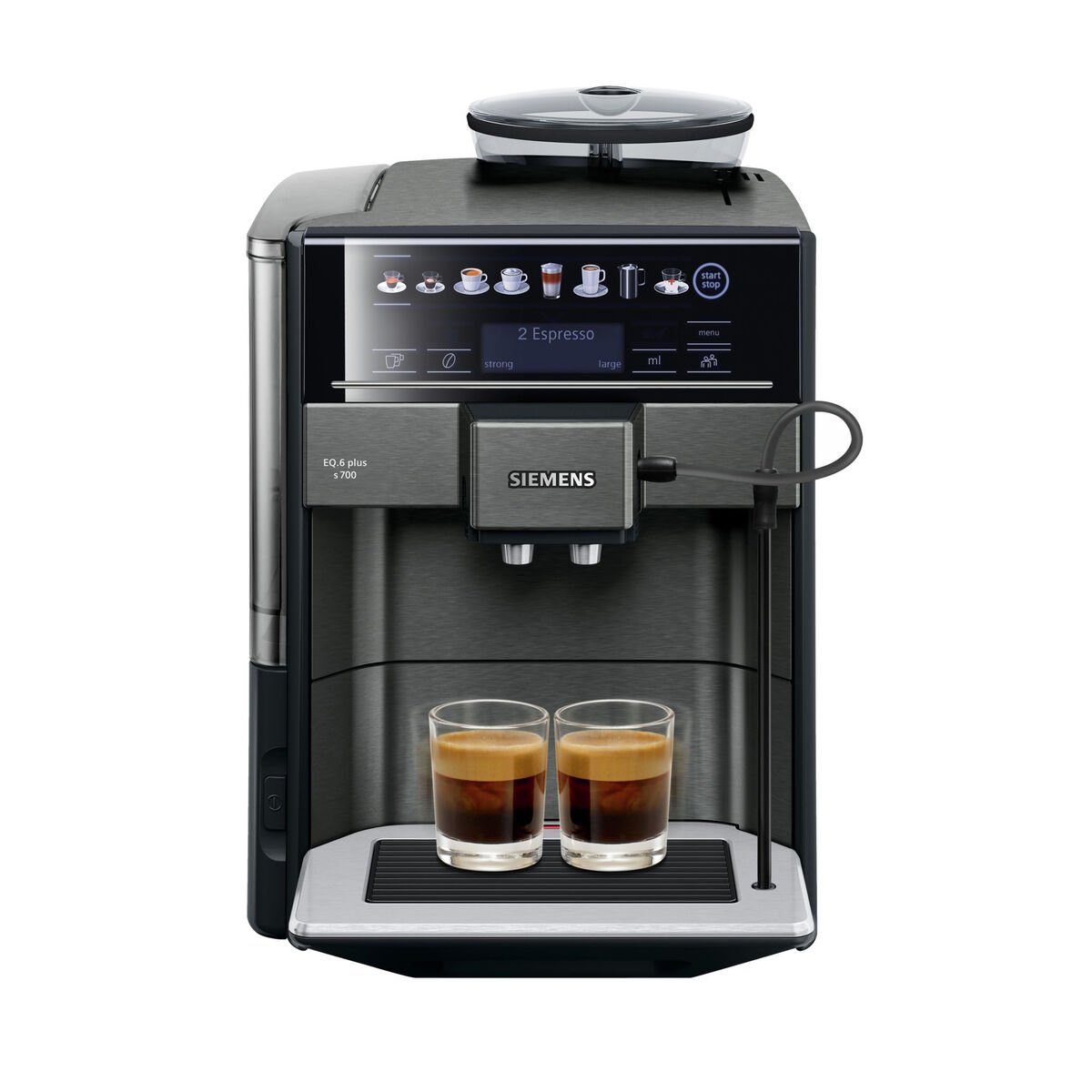 SIEMENS Kaffeevollautomat Superautomatische Kaffeemaschine Schwarz Siemens 15 Grau AG TE657319RW