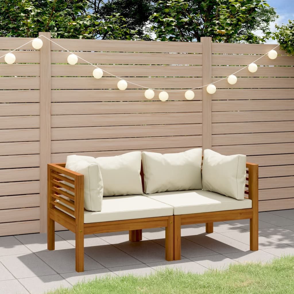 DOTMALL Gartenbank 2-Sitzer-Gartensofa mit Kissen Massivholz günstig online kaufen