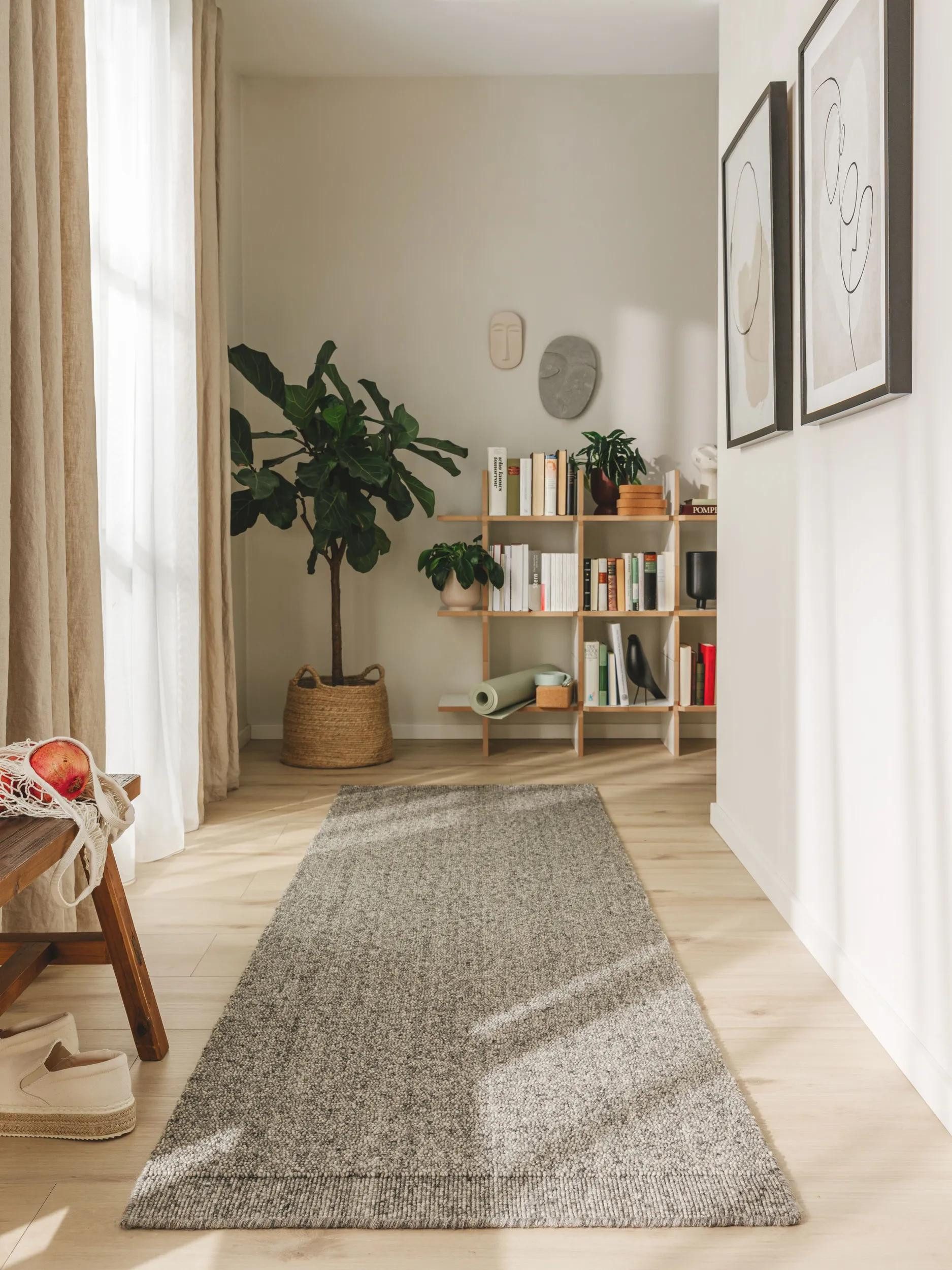 benuta Wollteppich Imke, rechteckig, Höhe: 11 mm, Kunstfaser, Berber, Ethno-Style, Wohnzimmer