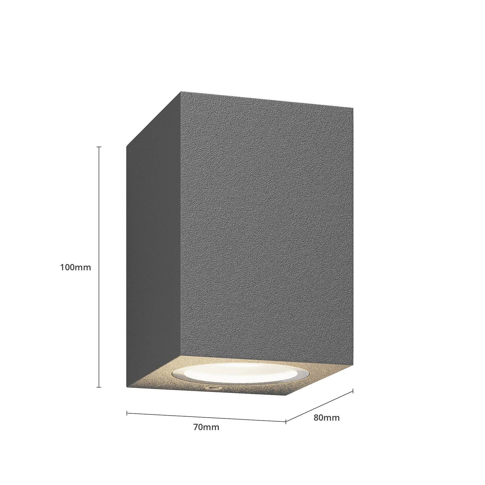 Lucande Außen-Wandleuchte Xava, Metall, Schwarz IP65, 1 x 5 W LED