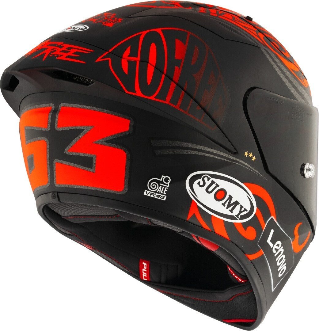 Suomy Motorradhelm S1-XR GP Bagnaia Replica 2024 Helm, Notfallsystem-Polsterung (EQRS)
