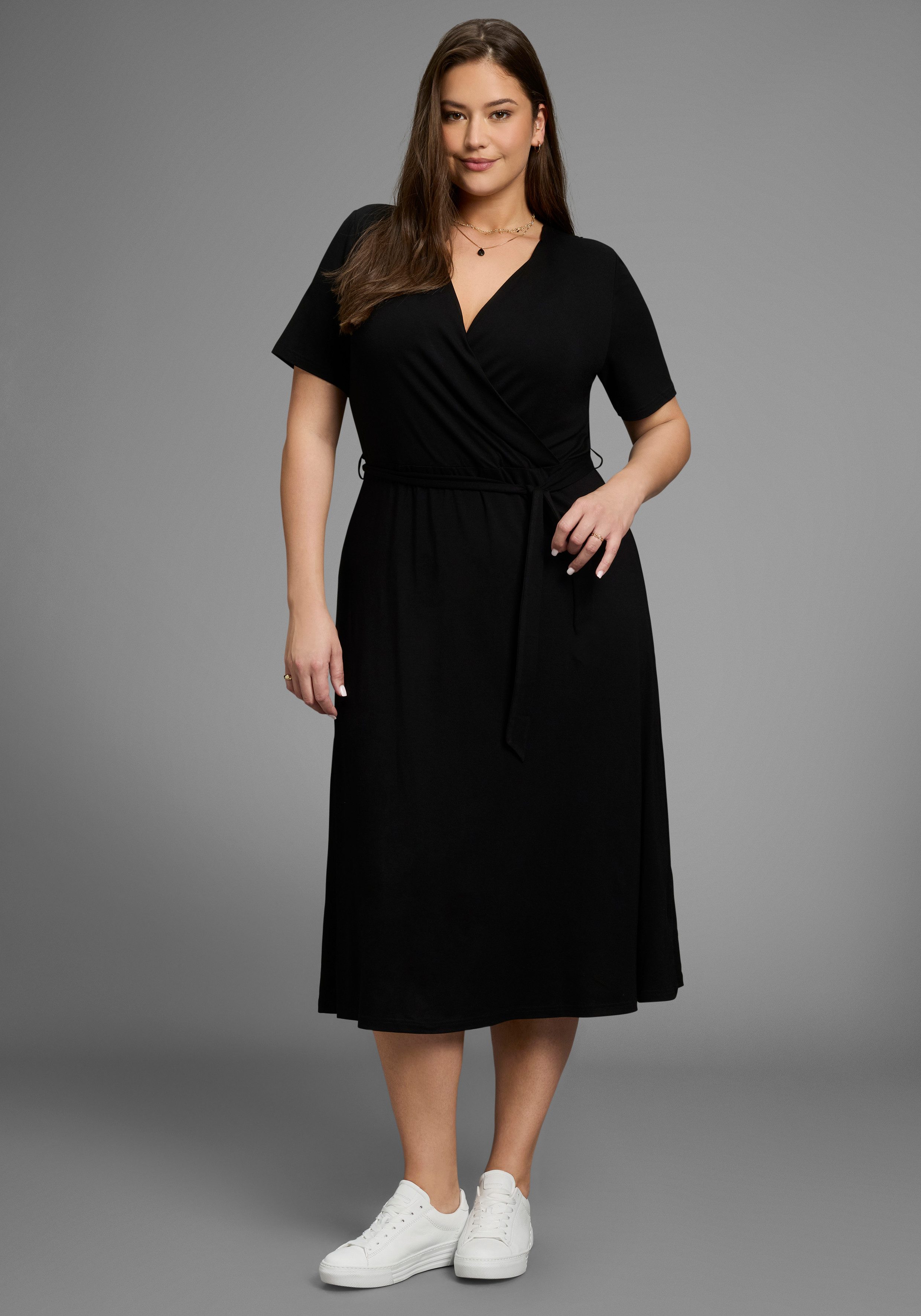 Laura Scott CURVE Midikleid mit betonter Taille - GROSSE GRÖSSE günstig online kaufen