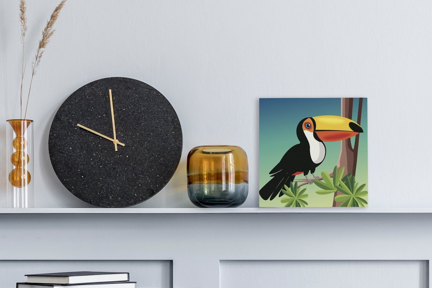 OneMillionCanvasses® Leinwandbild Eine Vektor-Illustration für Tukans, eines (1 Wohnzimmer Leinwand St), Schlafzimmer Bilder