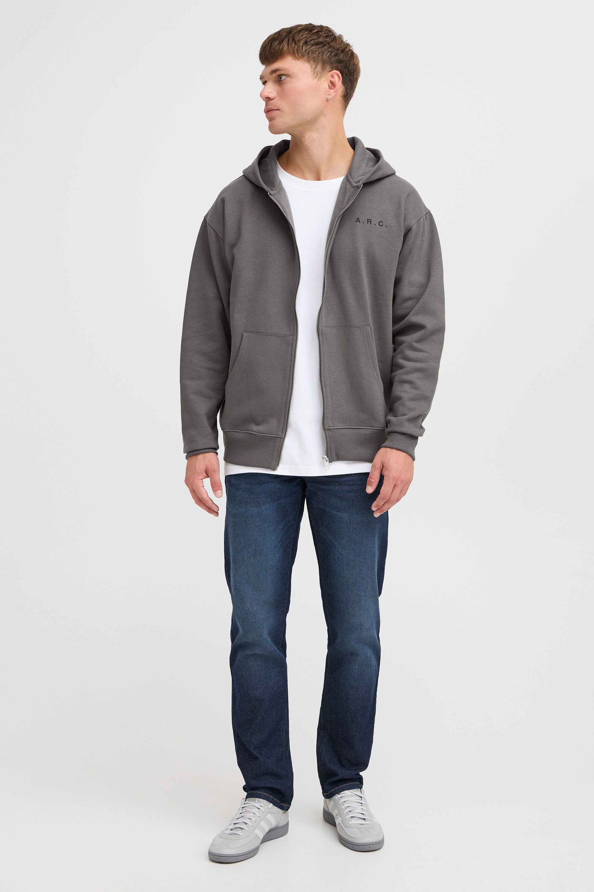 !Solid Sweatjacke SDHenne Lässige Kapuzensweatjacke mit Backprint