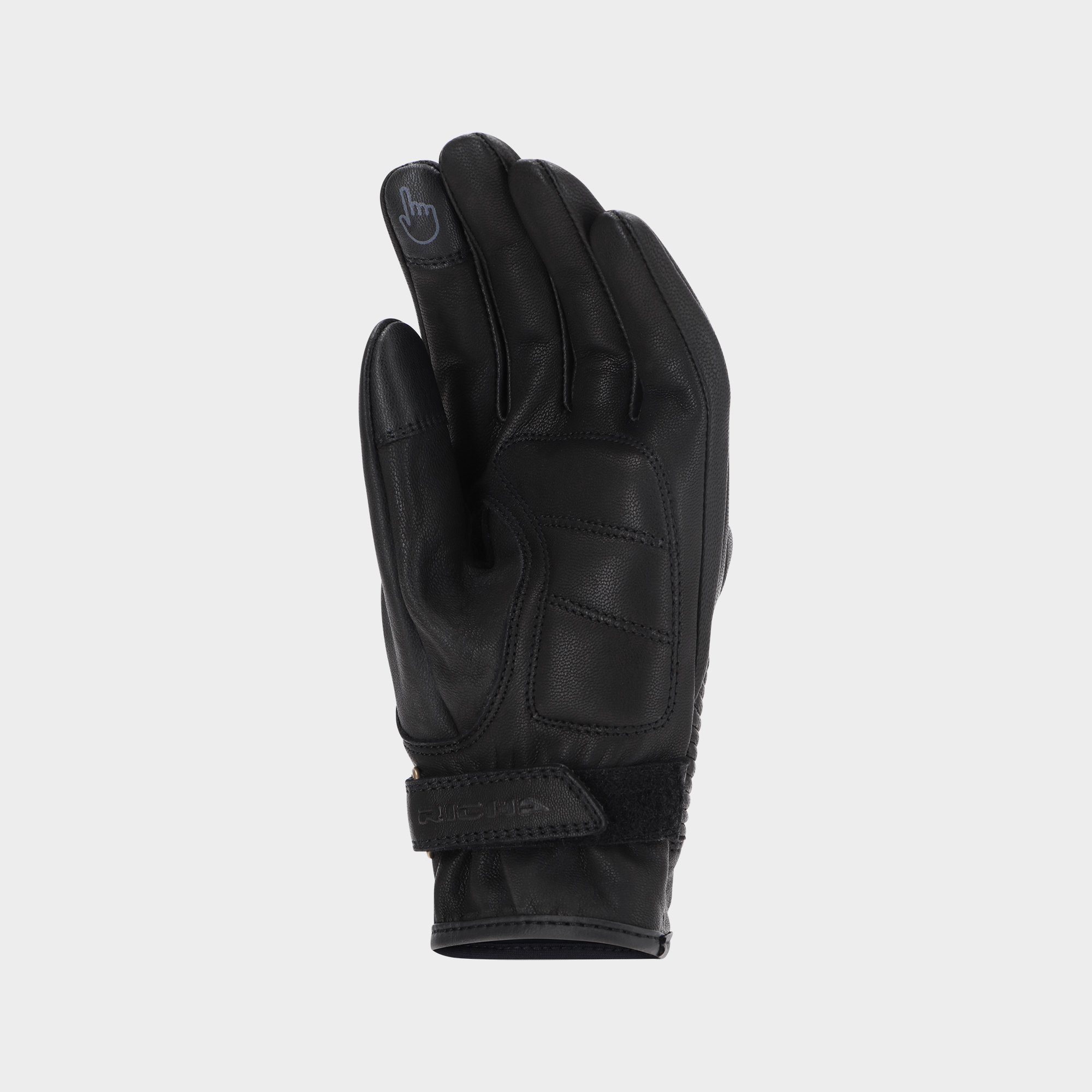 Damen Herren Richa Motorradhandschuhe Nazaire schwarz Leder Richa Handschuh Handprotektoren