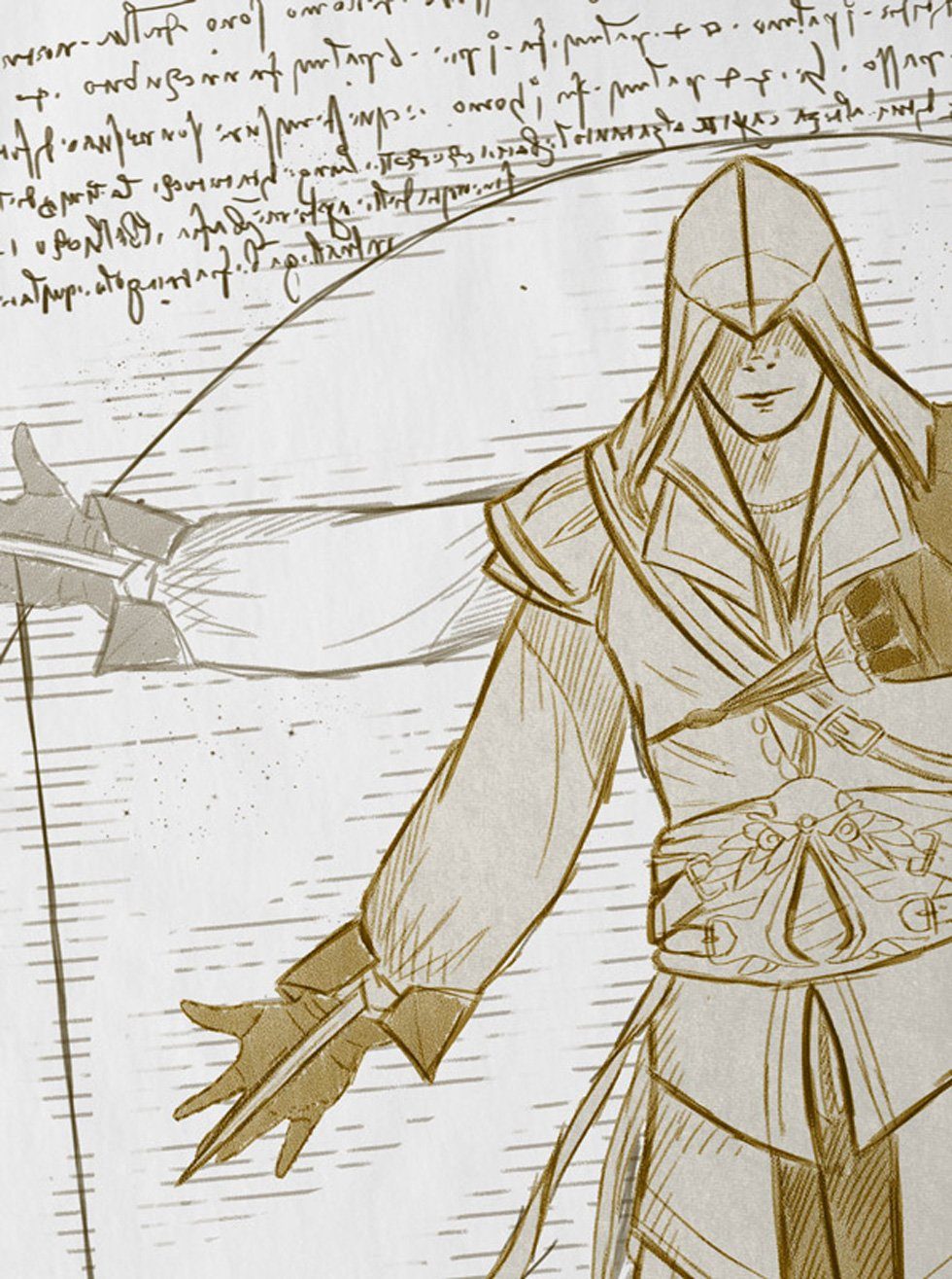 style3 T-Shirt Vitruvianischer Assassine desmond miles assasins creed günstig online kaufen