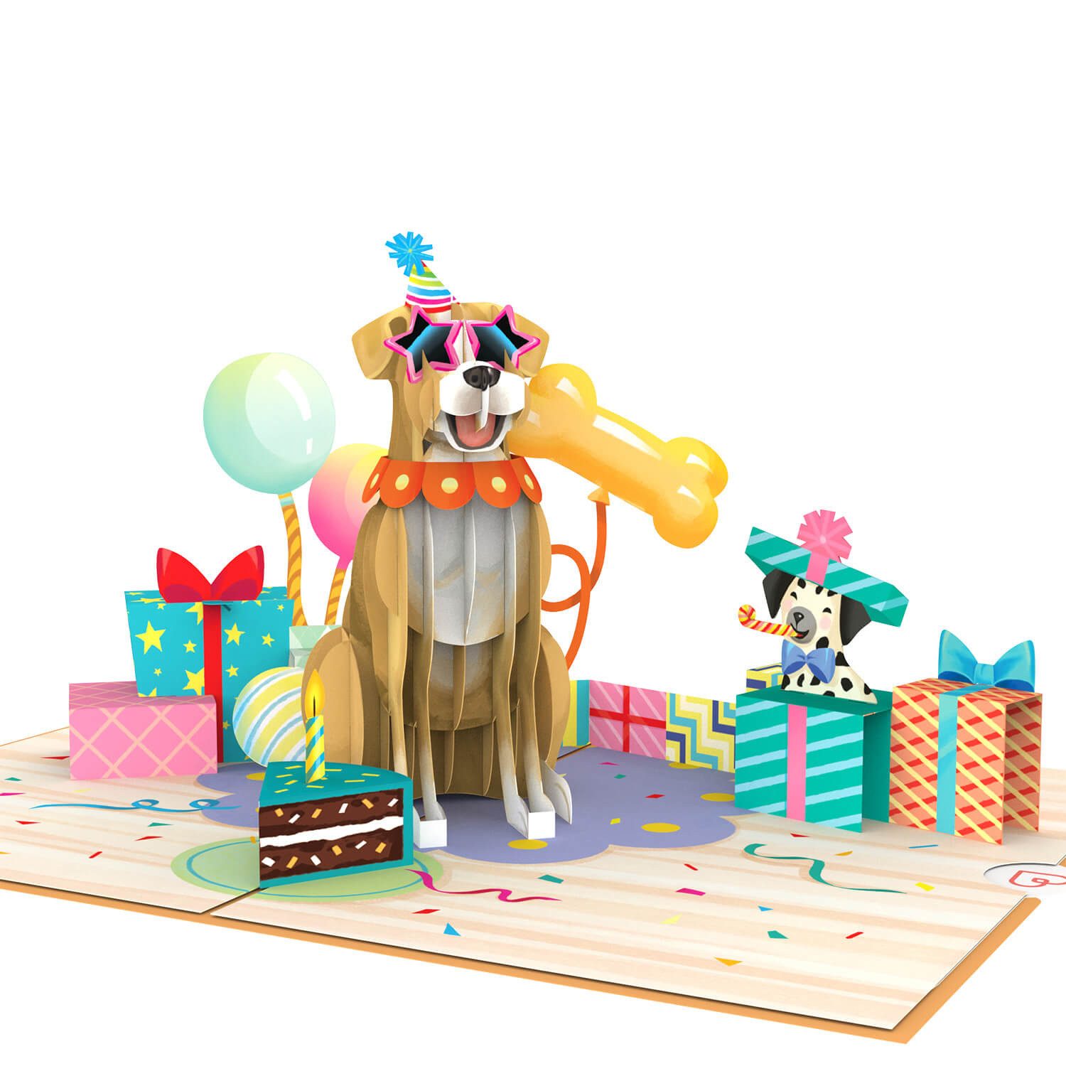 papercrush Geburtstagskarte Geburtstagshund Pop-Up Karte