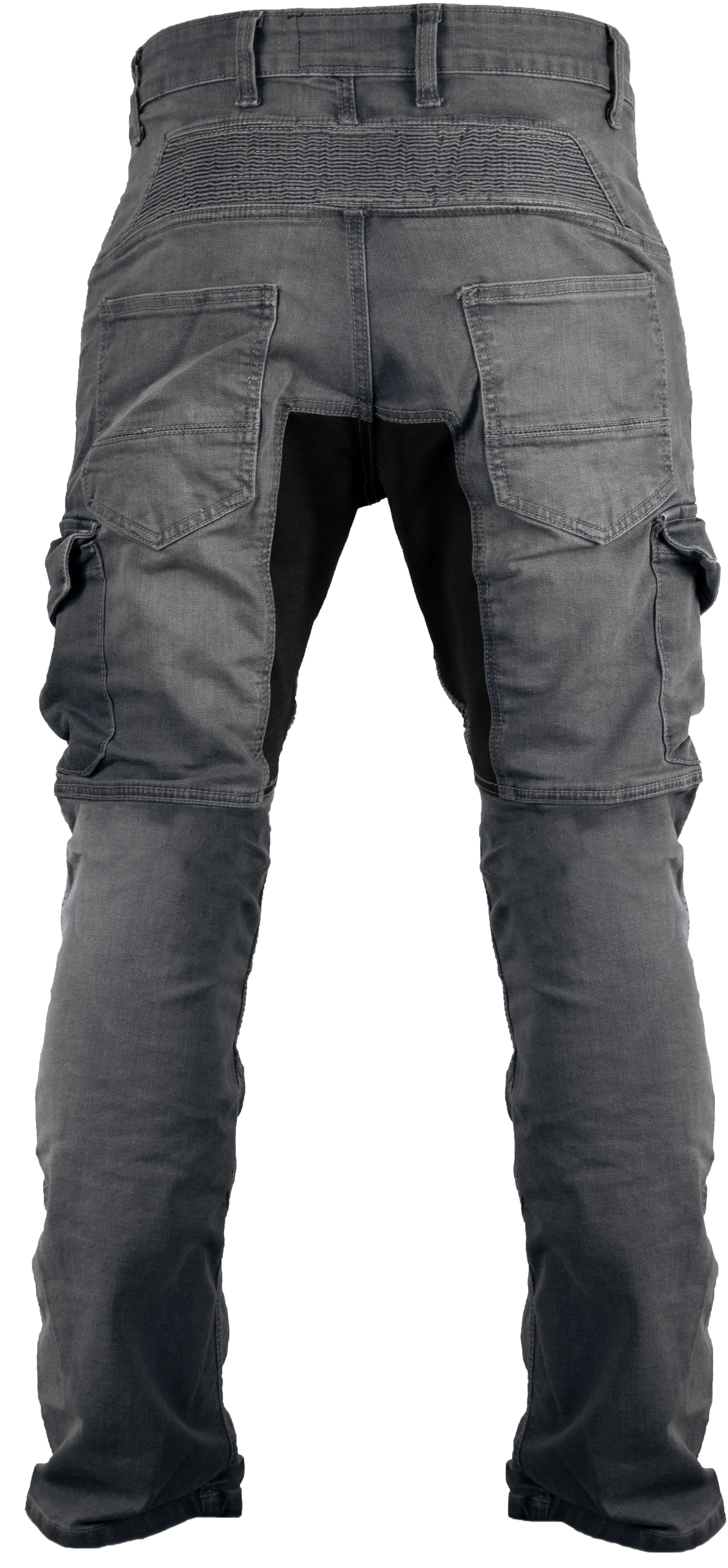 MDM Motorradhose Herren Motorrad Jeans mit Protektoren, Cargo Biker Hose – Bild 3 von 5