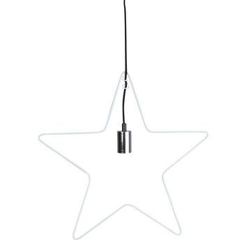 STAR TRADING LED Stern Hängestern Lampenhalterung Stern Dekoleuchte 5-zackig E27 50cm weiß
