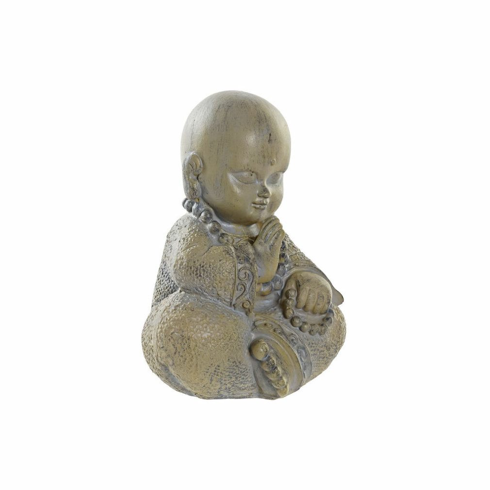 DKD Home Decor Dekofigur Deko-Figur Harz Hellgrau Mönch (11 x 8.5 x 15.5 cm)