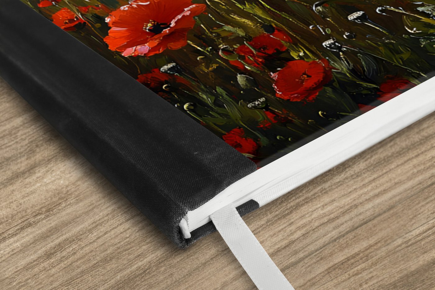 Thumbnail - MuchoWow Notizbuch Mohnblumen - Rot - Hügel - Landschaft, Notebook, Notizblock a5, Tagebuch, Journal Liniert
