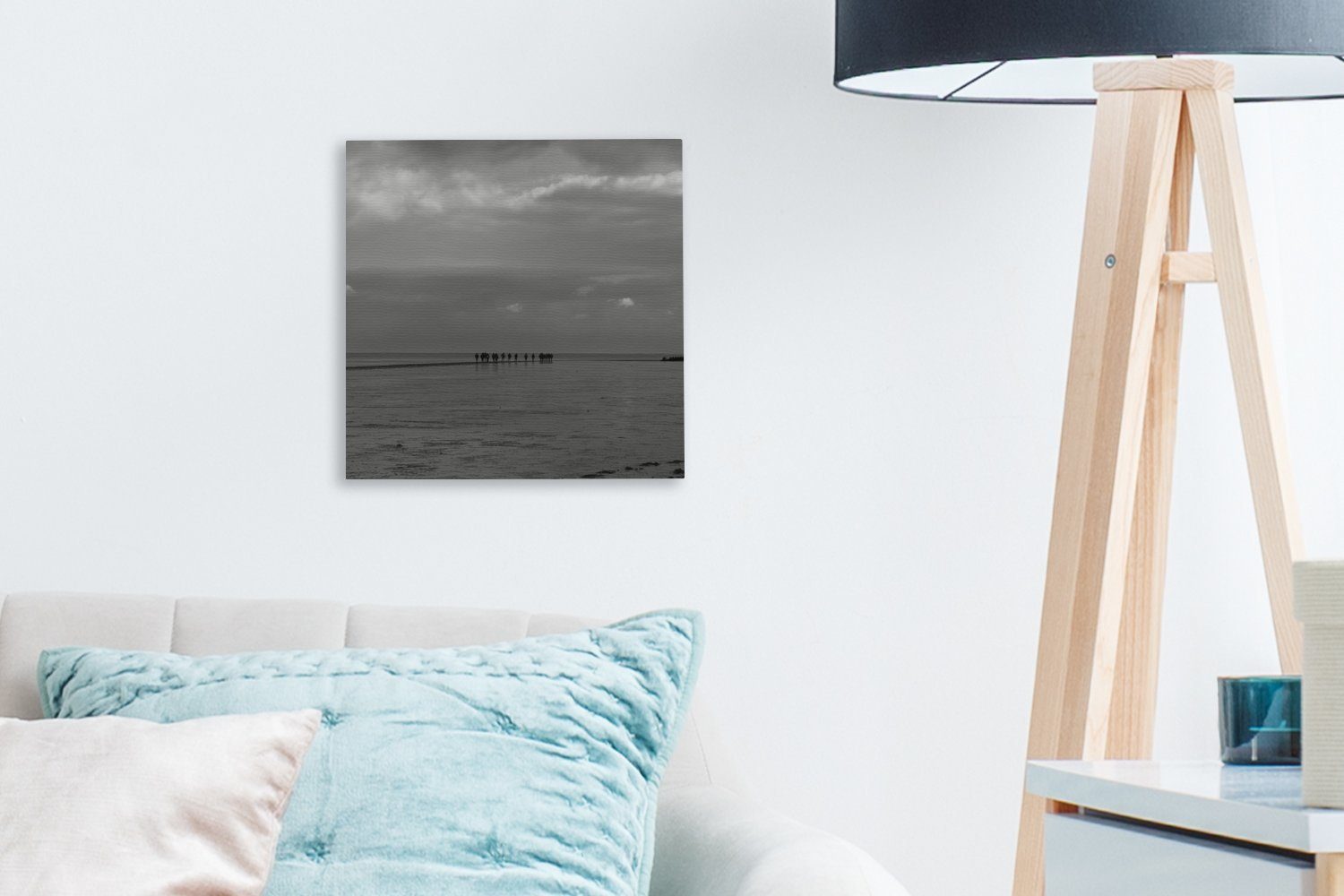 - Bilder Schlafzimmer (1 - Wattenmeer, St), für OneMillionCanvasses® Weiß Leinwandbild Schwarz Leinwand Wohnzimmer Wattenmeer -