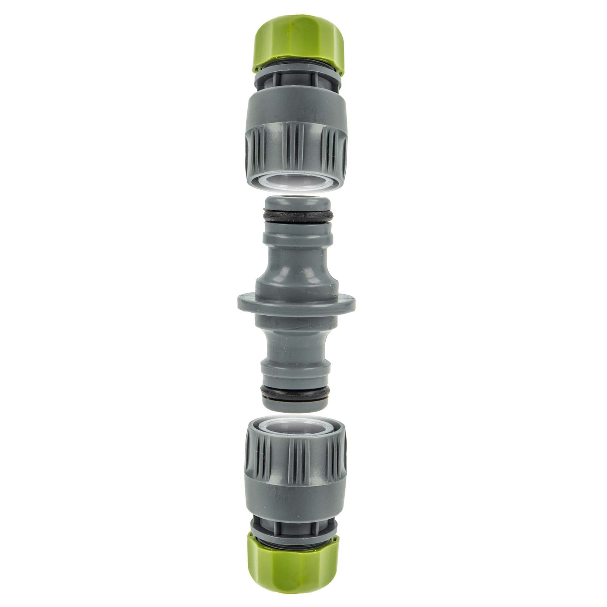 bevo Schlauchverbinder Schlauchverbinder-Set mit Wasserstopp, für Schlauch 1/2 Zoll (12 mm)