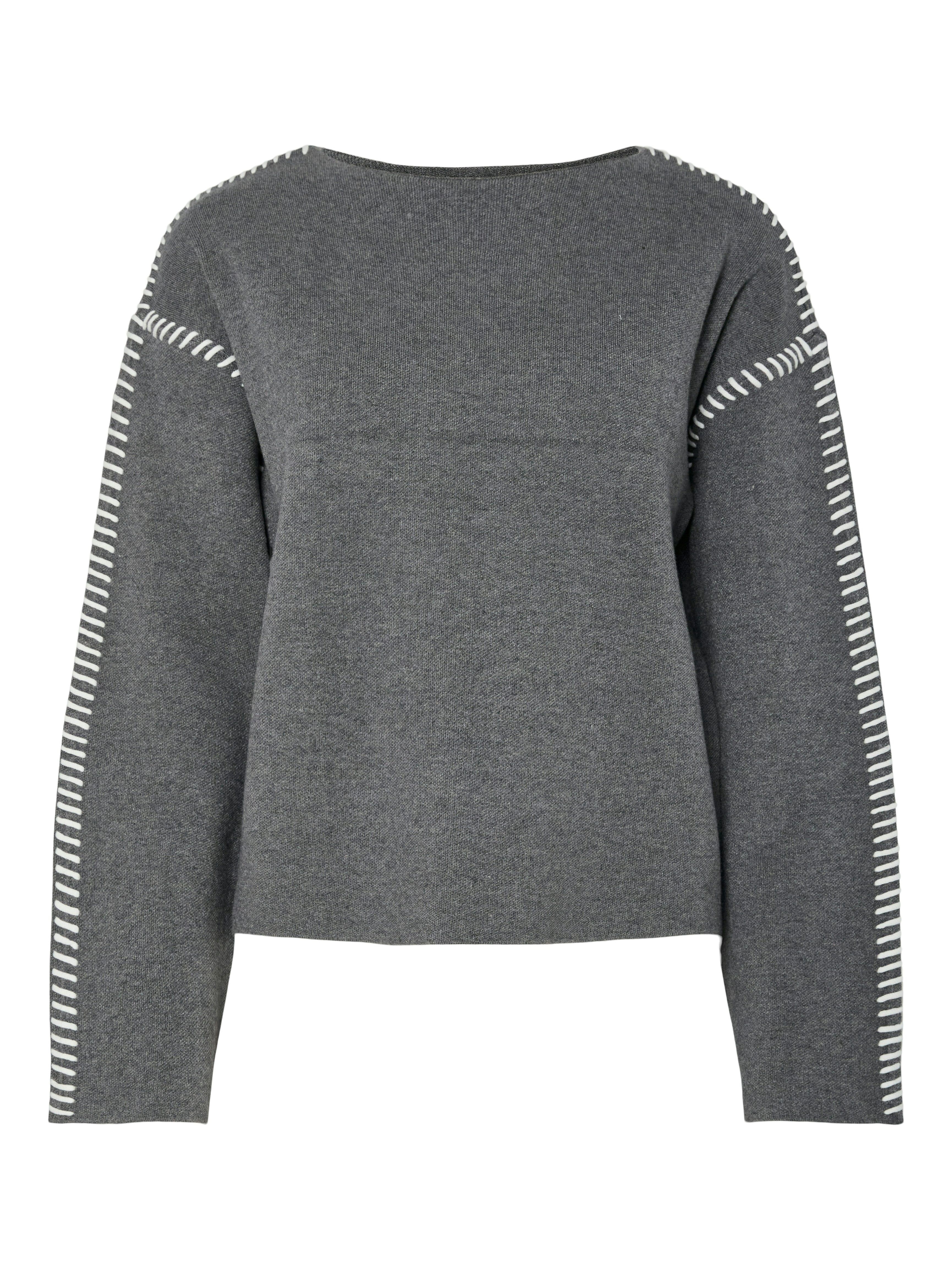 Y.A.S Strickpullover YASSTITCHA LS KNIT PULLOVER S. NOOS farblich abgesetzt günstig online kaufen