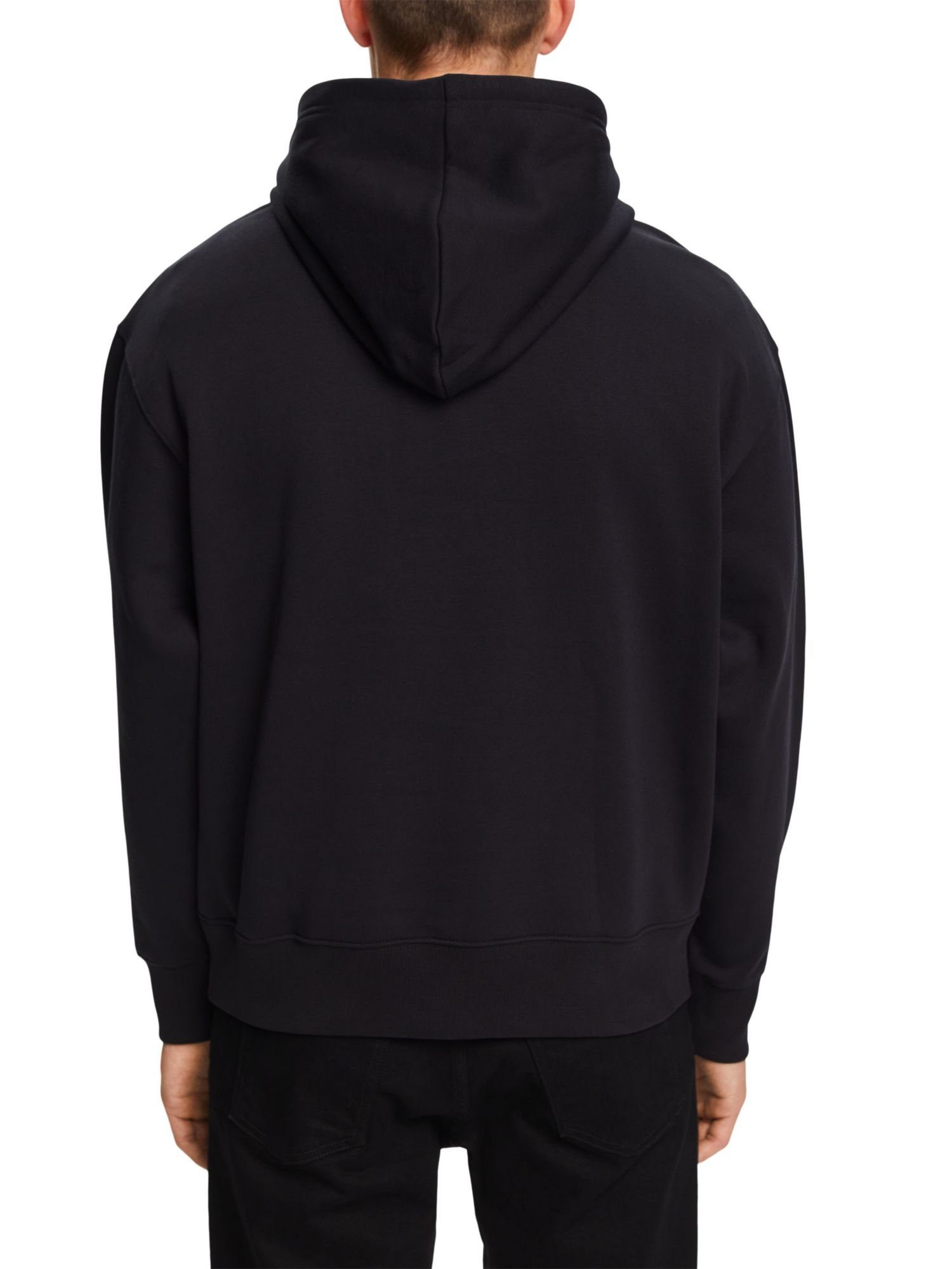 Esprit Sweatshirt BLACK (1-tlg) mit Sweat-Hoodie Logostickerei