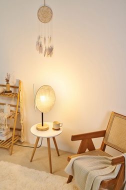 Pauleen Tischleuchte Boho Darling max20W Beige 230V Metall/Holz/Stoff, ohne Leuchtmittel, E27