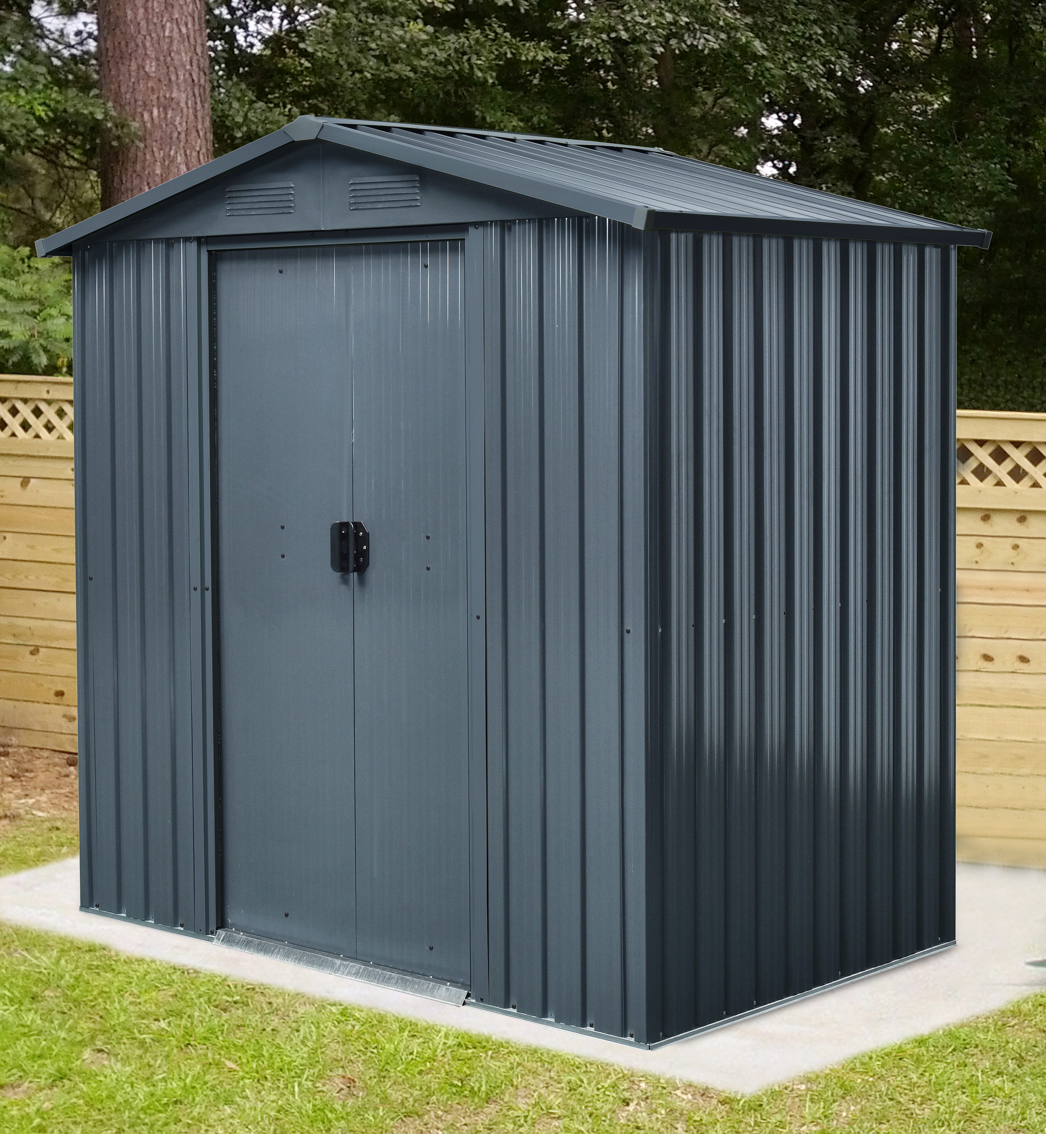GARDEN 'N' MORE Gerätehaus Pultdachhaus Basic plus, BxT: 194x131 cm, einfacher Aufbau, Langlebig, mit Lüftungsschlitzen