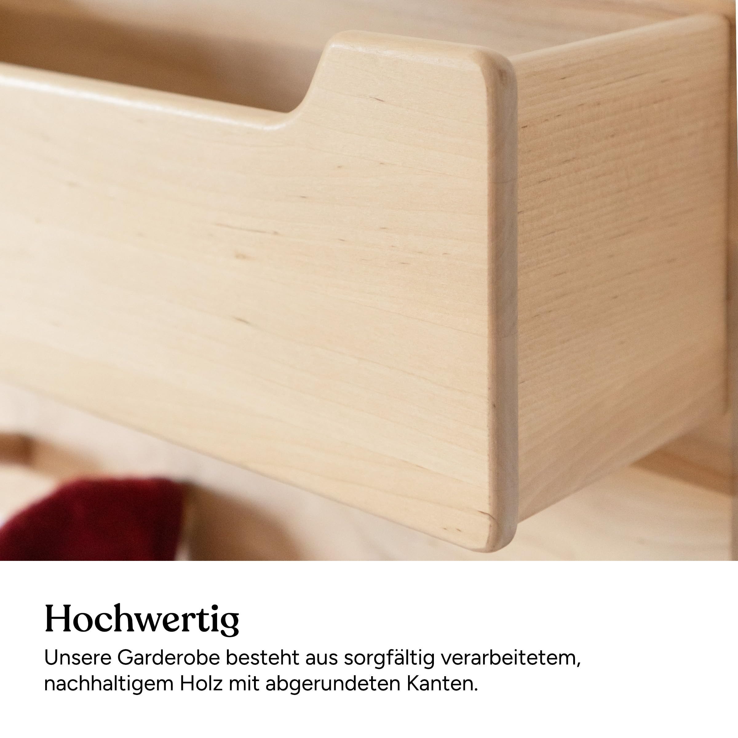 Ehrenkind Wandgarderobe für Kinder, Kindergarderobe (Garderobe Kinder, Garderobe für Kinderzimmer, Kinder Garderobe), aus massivem und nachhaltigem Holz - nach  – Bild 5 von 5