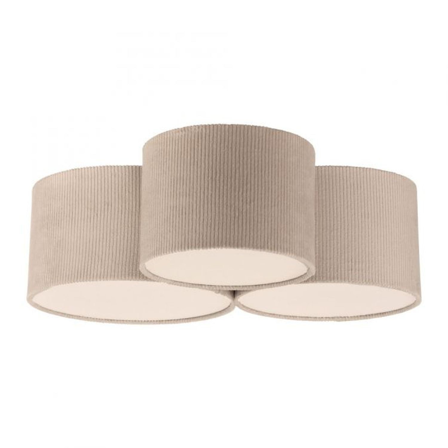 Licht-Erlebnisse Deckenleuchte ZENTIS, ohne Leuchtmittel, Stoff Beige E27 3-flammig Modern