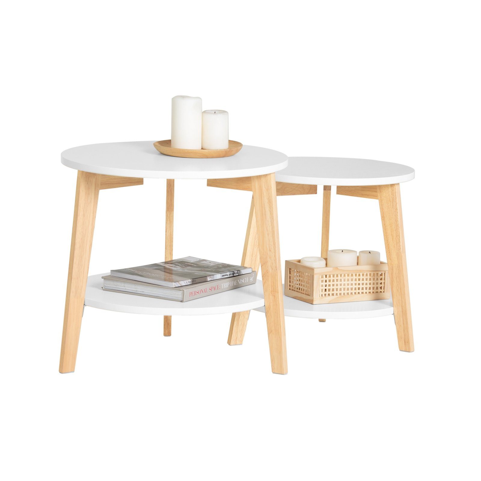 Sofatisch Satztisch SoBuy Beistelltisch Wohnzimmertisch Set Kaffeetisch FBT75, Couchtisch