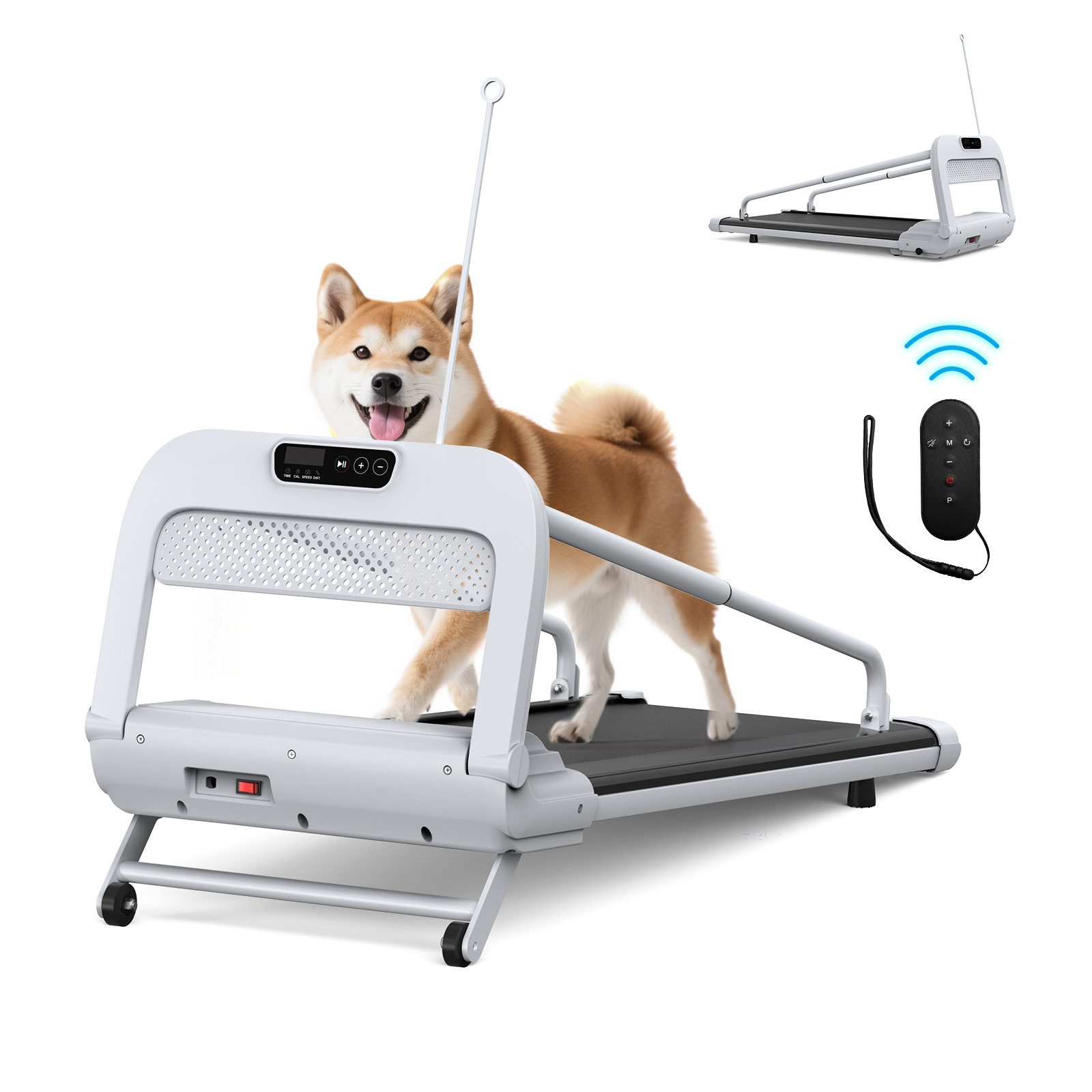 Blossom Laufband Hundelaufband 2025 Smart leises Laufband für Hunde, 2,5 PS 100x40 cm, für kleine & mittlere Hunde, verstellbare Geschwindigkeit, faltbar