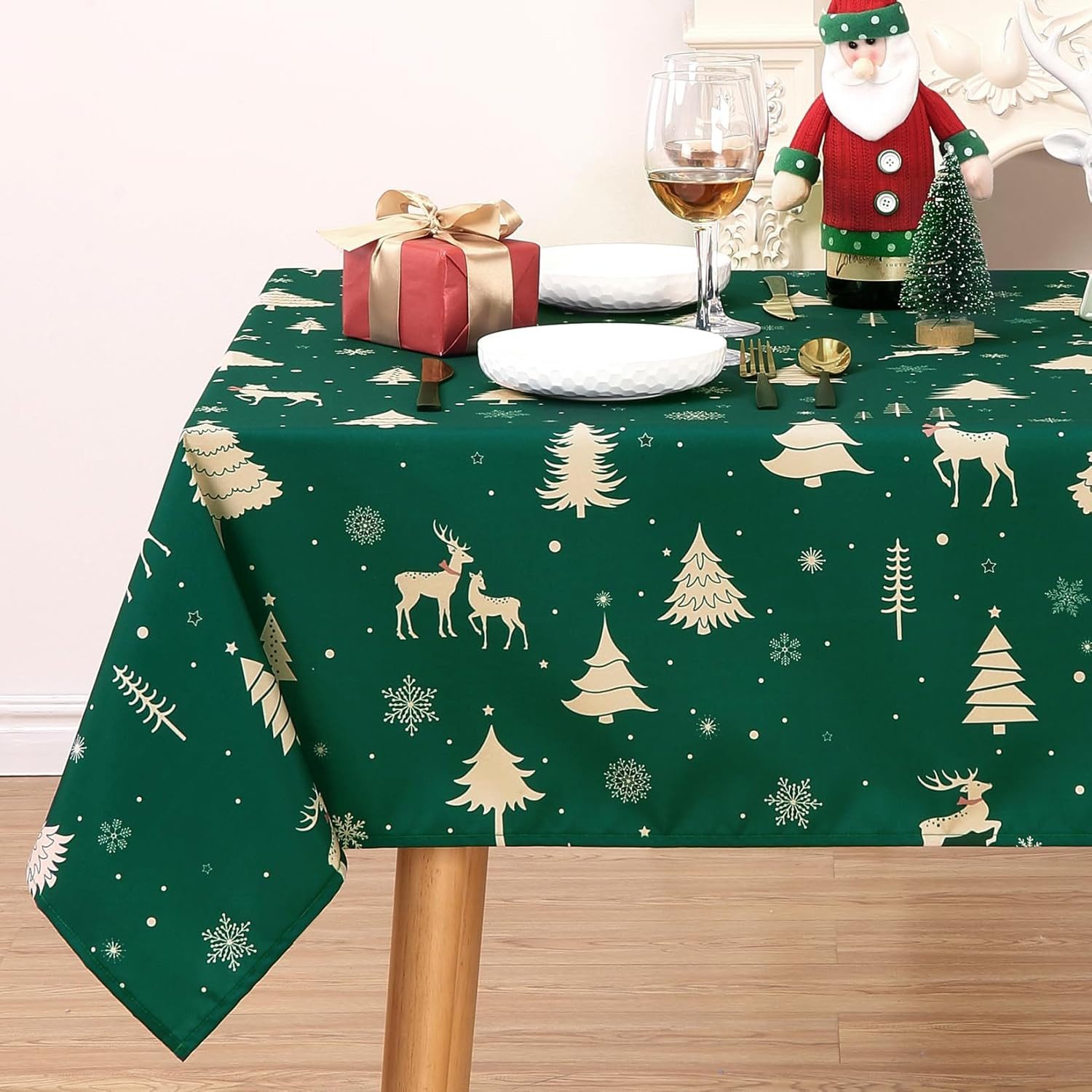 GarveeMore Tischdecke Weihnachtstischdecken Waschbare Tischdecke Schmutzabweisend