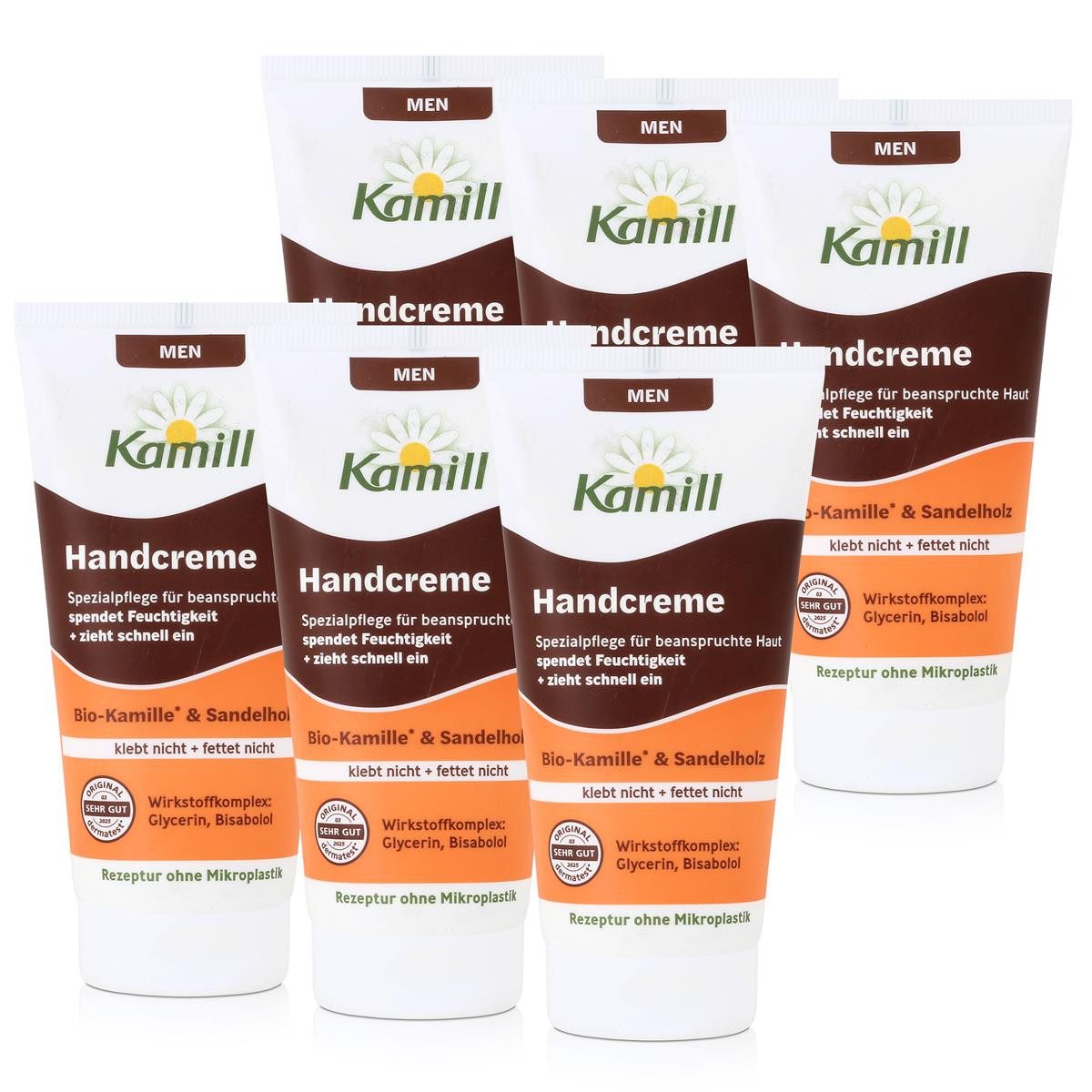 Kamill Hautcreme Kamill Men Handcreme Bio-Kamille & Sandelholz 75ml (6er Pack)